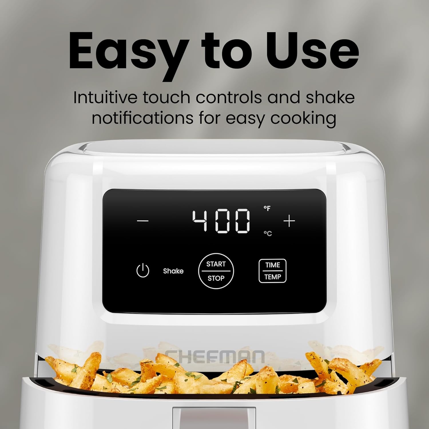 image:imageCHEFMAN 2 Qt Mini Air Fryer Digital SpaceSaving Compact Air Fryer with Nonstick and Dishwasher Safe Basket Quick amp Easy Meals in Minutes Features Digital Timer and Shake Reminder BlackWhite