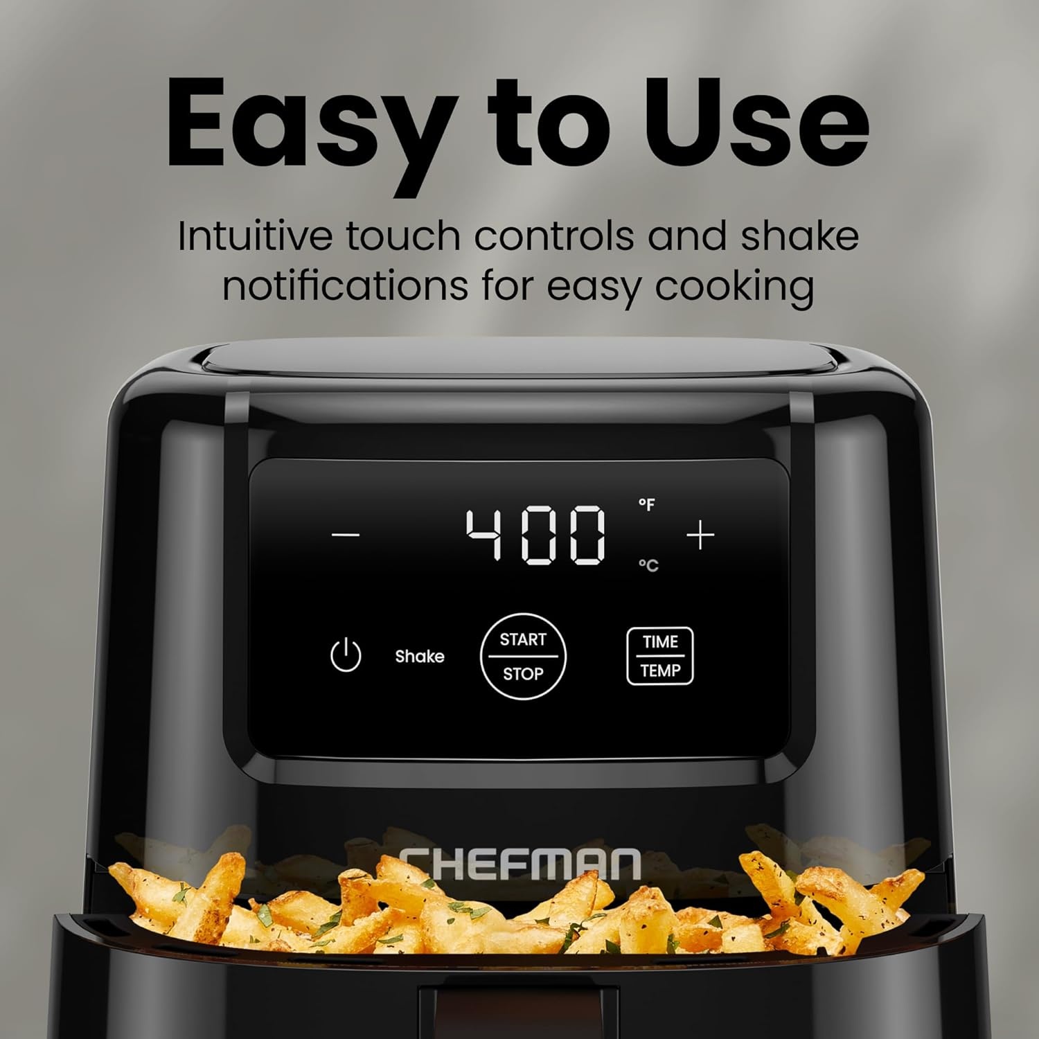 image:imageCHEFMAN 2 Qt Mini Air Fryer Digital SpaceSaving Compact Air Fryer with Nonstick and Dishwasher Safe Basket Quick amp Easy Meals in Minutes Features Digital Timer and Shake Reminder BlackBlack
