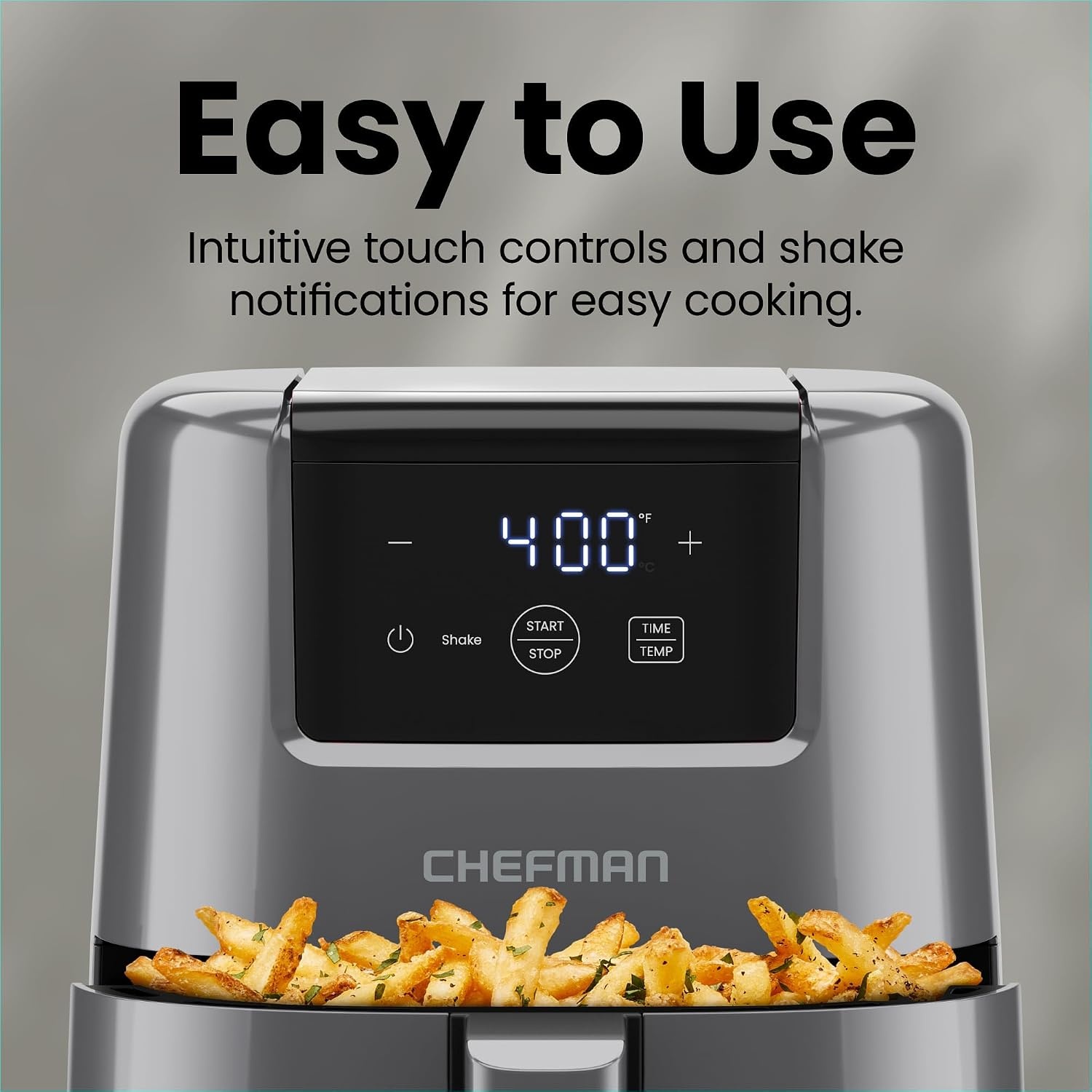 image:imageCHEFMAN 2 Qt Mini Air Fryer Digital SpaceSaving Compact Air Fryer with Nonstick and Dishwasher Safe Basket Quick amp Easy Meals in Minutes Features Digital Timer and Shake Reminder BlackGrey