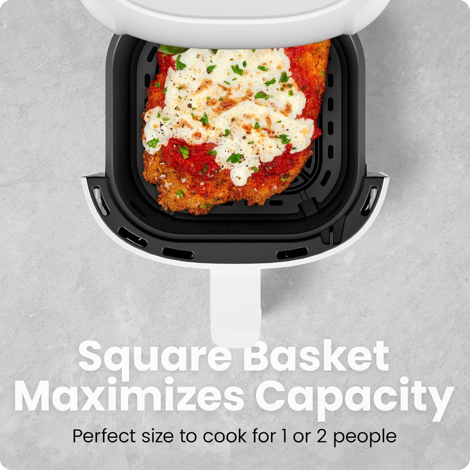 image:imageCHEFMAN 2 Qt Mini Air Fryer Digital SpaceSaving Compact Air Fryer with Nonstick and Dishwasher Safe Basket Quick amp Easy Meals in Minutes Features Digital Timer and Shake Reminder BlackWhite