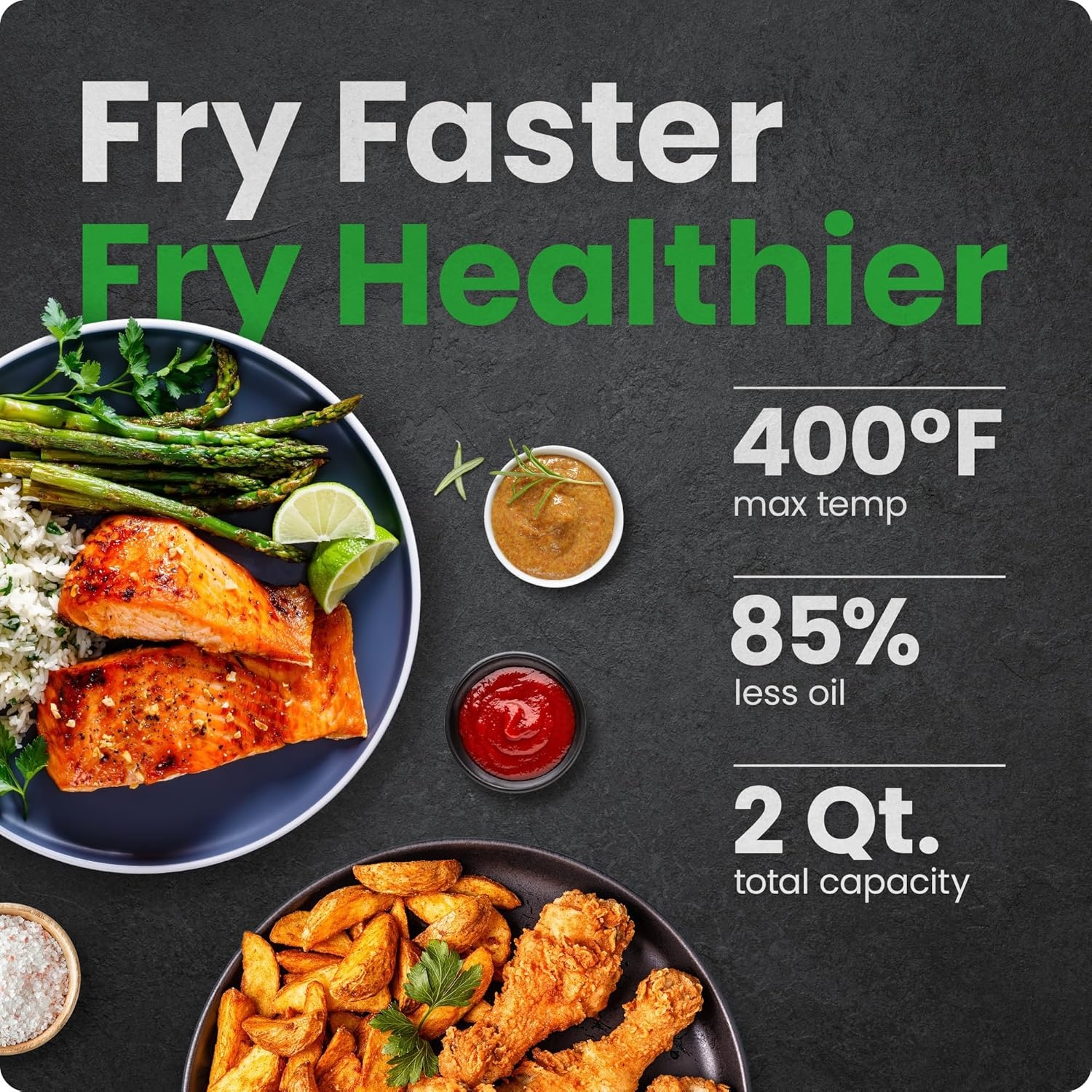 image:imageCHEFMAN 2 Qt Mini Air Fryer Digital SpaceSaving Compact Air Fryer with Nonstick and Dishwasher Safe Basket Quick amp Easy Meals in Minutes Features Digital Timer and Shake Reminder BlackWhite