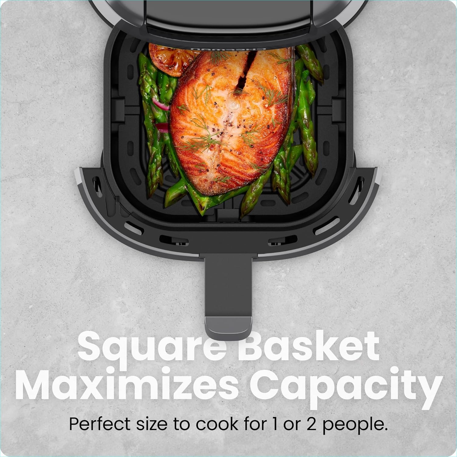 image:imageCHEFMAN 2 Qt Mini Air Fryer Digital SpaceSaving Compact Air Fryer with Nonstick and Dishwasher Safe Basket Quick amp Easy Meals in Minutes Features Digital Timer and Shake Reminder BlackGrey