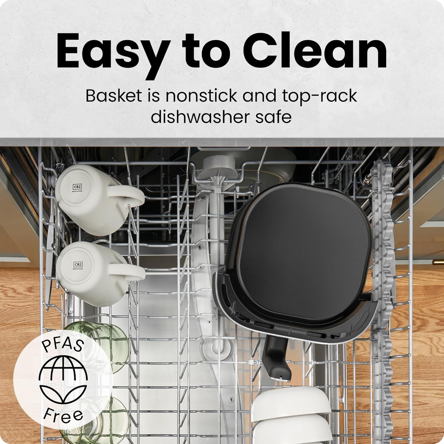 image:imageCHEFMAN 2 Qt Mini Air Fryer Digital SpaceSaving Compact Air Fryer with Nonstick and Dishwasher Safe Basket Quick amp Easy Meals in Minutes Features Digital Timer and Shake Reminder BlackWhite