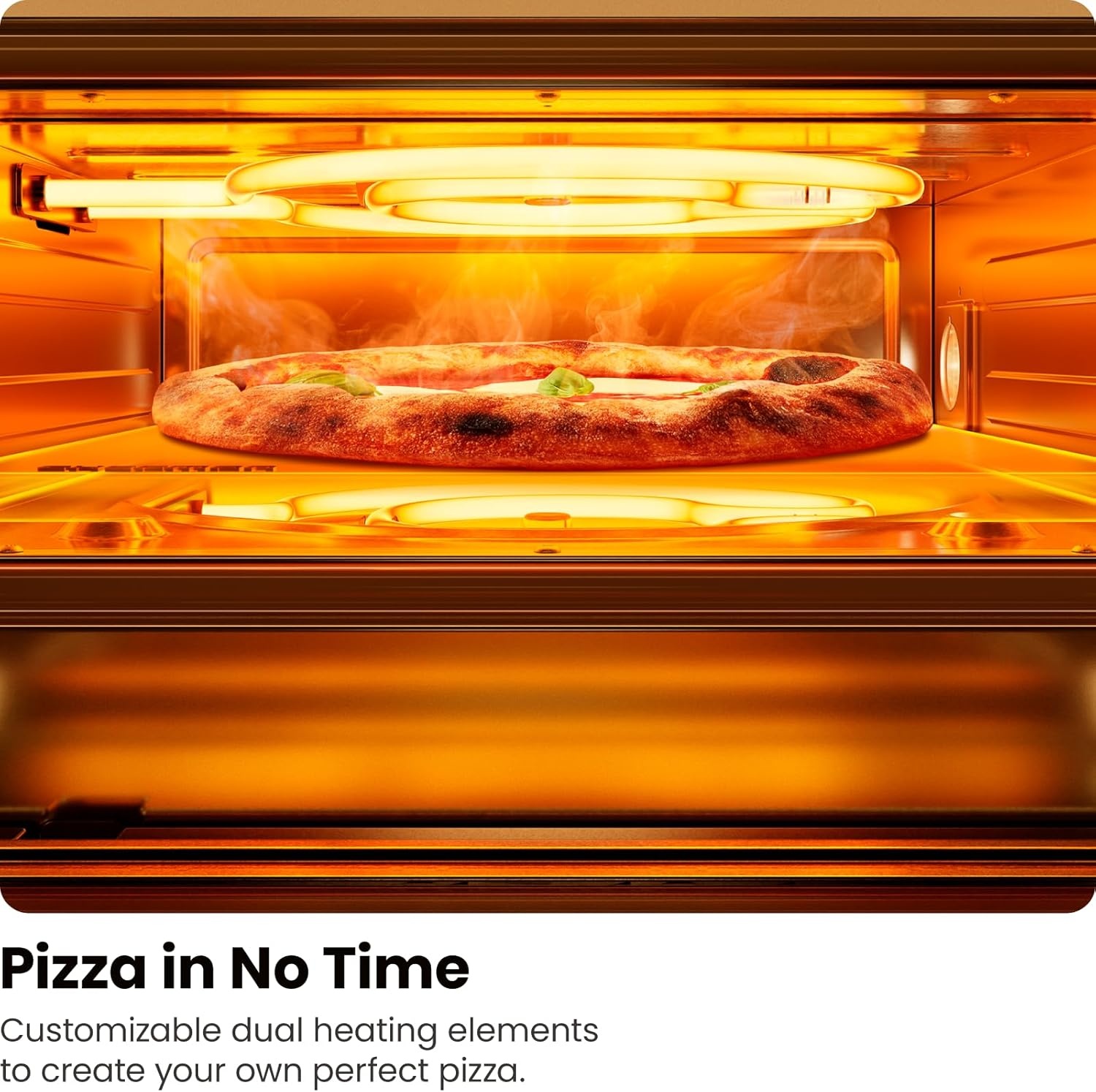 image:imageCHEFMAN Indoor Pizza Oven Makes 12 Inch Pizzas in Minutes Heats up to 800F Countertop Electric Pizza Maker with 5 Touchscreen Presets Pizza Stone and Peel Included Stainless SteelStainless Steel