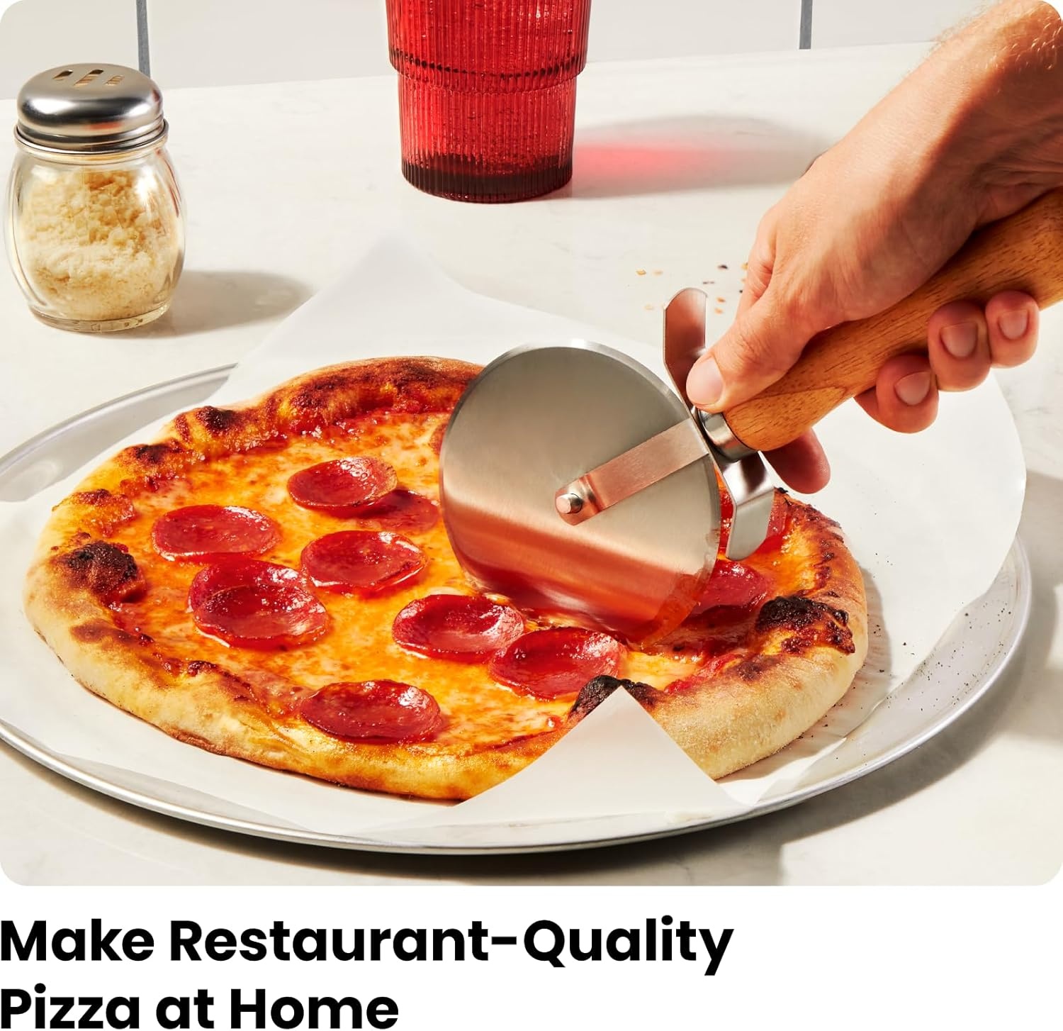 image:imageCHEFMAN Indoor Pizza Oven Makes 12 Inch Pizzas in Minutes Heats up to 800F Countertop Electric Pizza Maker with 5 Touchscreen Presets Pizza Stone and Peel Included Stainless SteelStainless Black