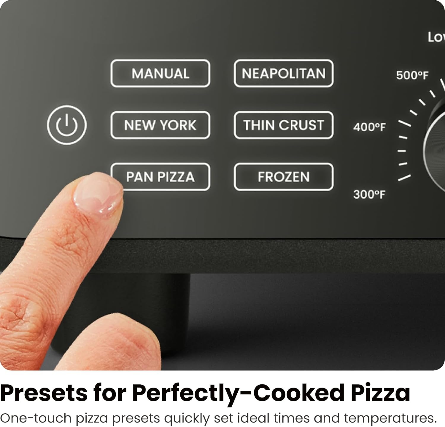 image:imageCHEFMAN Indoor Pizza Oven Makes 12 Inch Pizzas in Minutes Heats up to 800F Countertop Electric Pizza Maker with 5 Touchscreen Presets Pizza Stone and Peel Included Stainless SteelStainless Steel