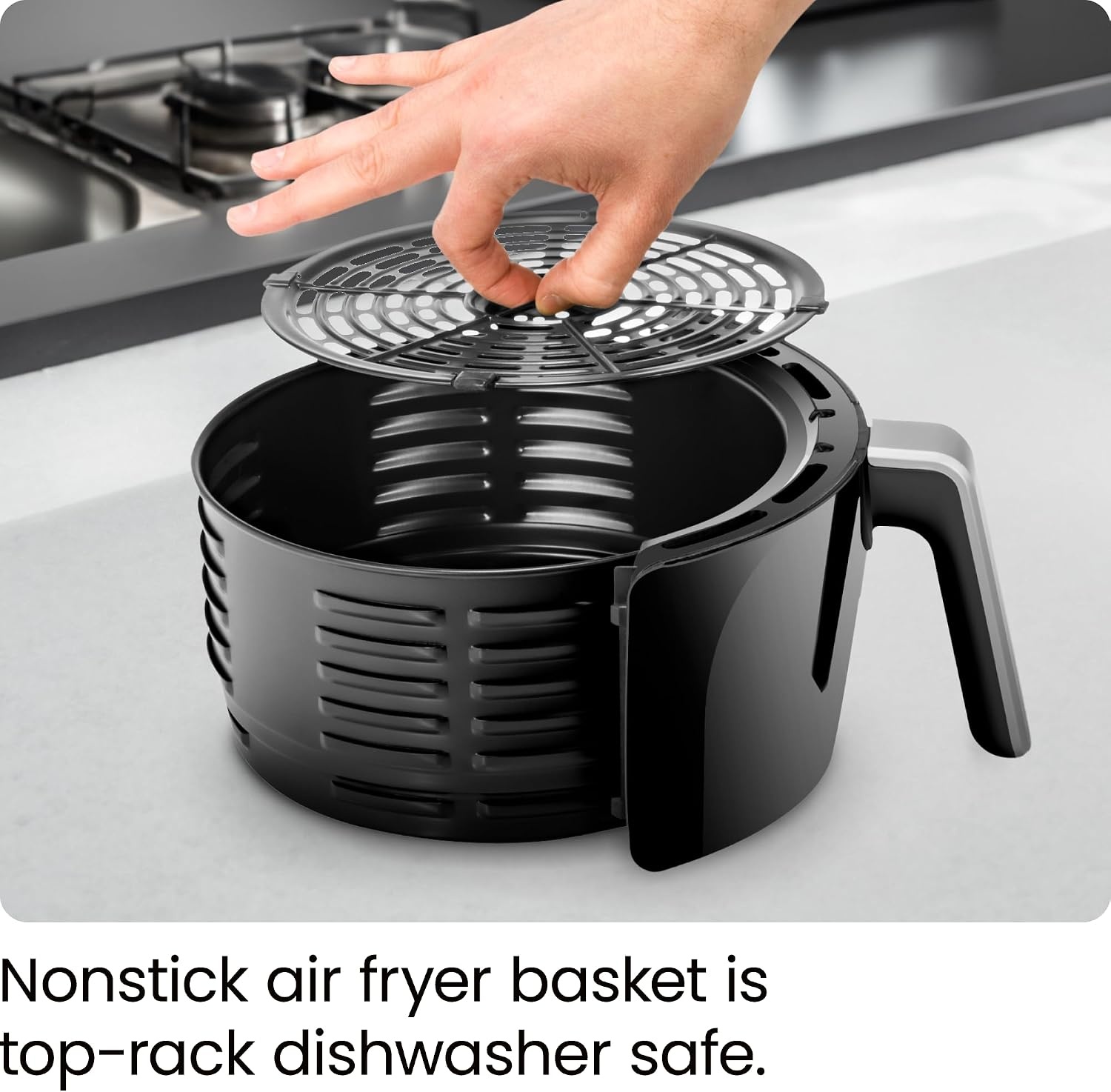 image:imageCHEFMAN Multifunctional Digital Air Fryer Rotisserie Dehydrator Convection Oven 17 Touch Screen Presets Fry Roast Dehydrate Bake XL 10L Family Size Auto Shutoff Large EasyView Window BlackBlack