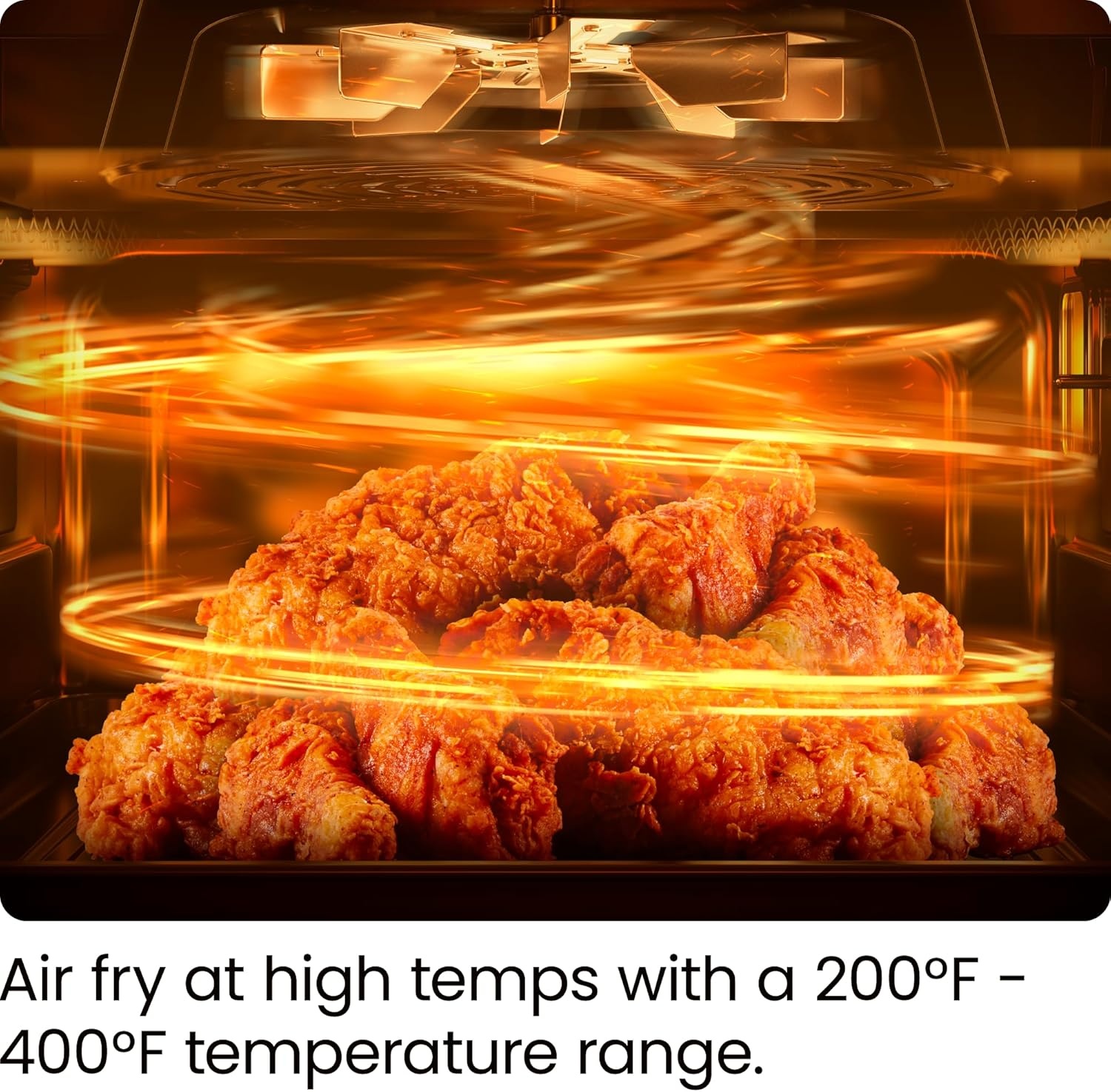 image:imageCHEFMAN Multifunctional Digital Air Fryer Rotisserie Dehydrator Convection Oven 17 Touch Screen Presets Fry Roast Dehydrate Bake XL 10L Family Size Auto Shutoff Large EasyView Window BlackBlack