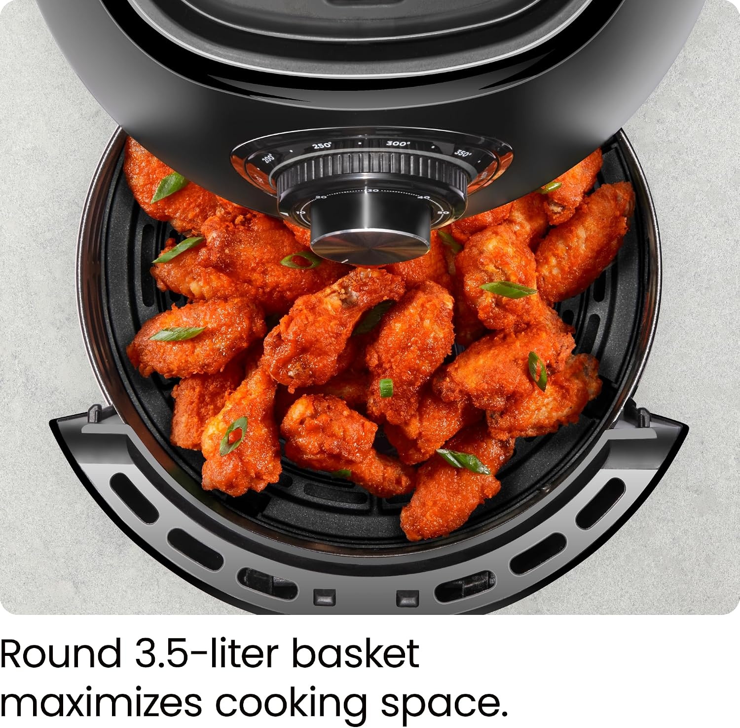 image:imageCHEFMAN Multifunctional Digital Air Fryer Rotisserie Dehydrator Convection Oven 17 Touch Screen Presets Fry Roast Dehydrate Bake XL 10L Family Size Auto Shutoff Large EasyView Window BlackBlack