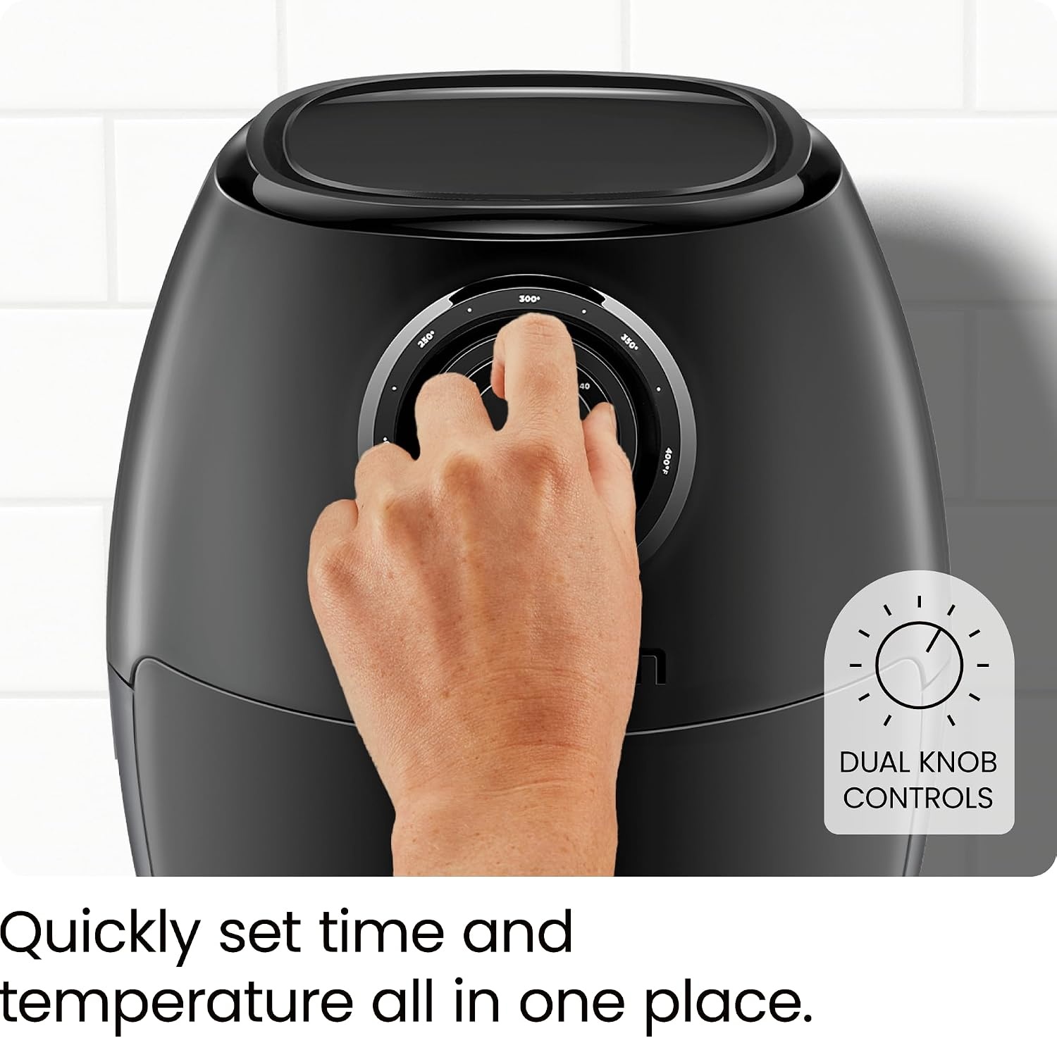 image:imageCHEFMAN Multifunctional Digital Air Fryer Rotisserie Dehydrator Convection Oven 17 Touch Screen Presets Fry Roast Dehydrate Bake XL 10L Family Size Auto Shutoff Large EasyView Window BlackBlack