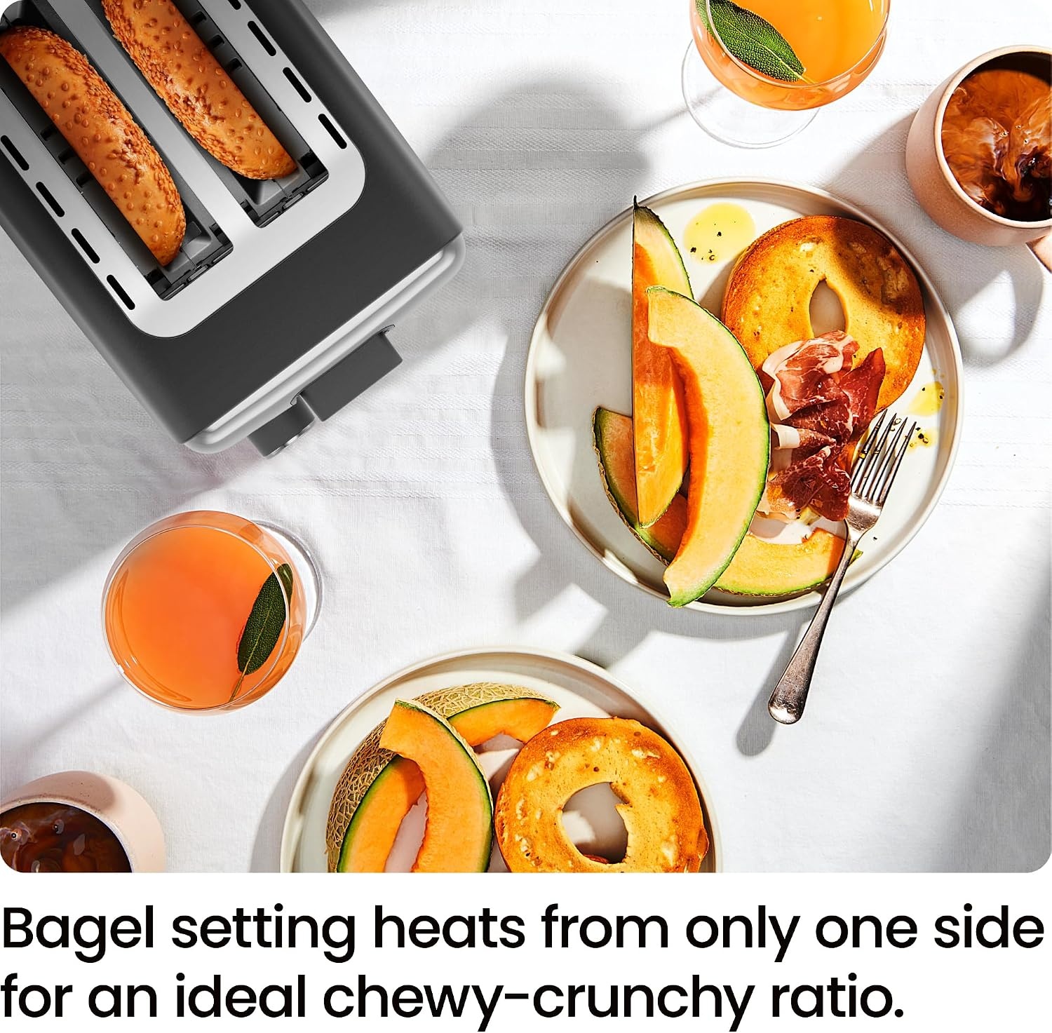 image:imageChefman 2 Slice Toaster 7 Shade Settings Removable Crumb Tray Thick Bread and Bagel Toaster with Defrost and Cancel Buttons BlackBasic New