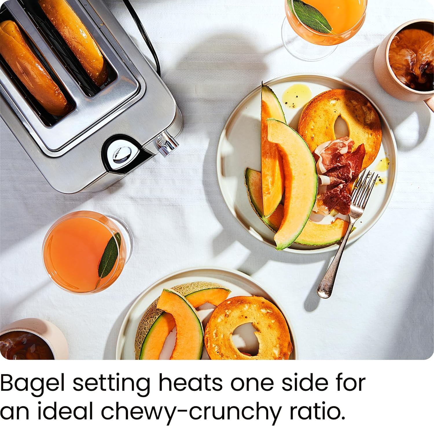 image:imageChefman 2Slice Digital Toaster PopUp Stainless Steel ExtraWide Slots For Bagels Defrost Reheat Cancel Functions Removable Crumb Tray