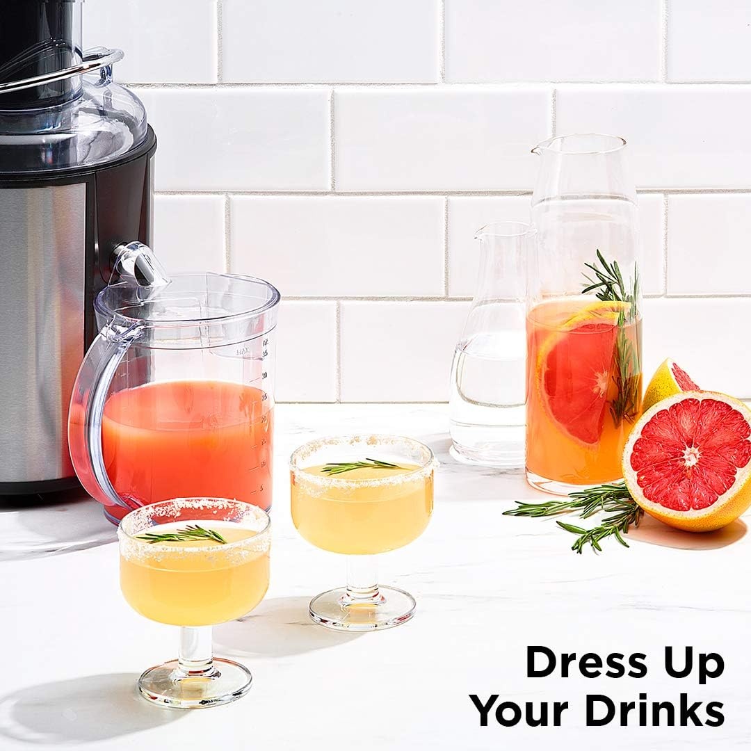 image:imageChefman 2Speed Electric Juicer ExtraWide Feeding Tube For Whole Fruits Make Nutritious Vegetable And Green Juice Detachable 1Quart Pitcher BuiltIn Foam Separator DishwasherSafe Parts