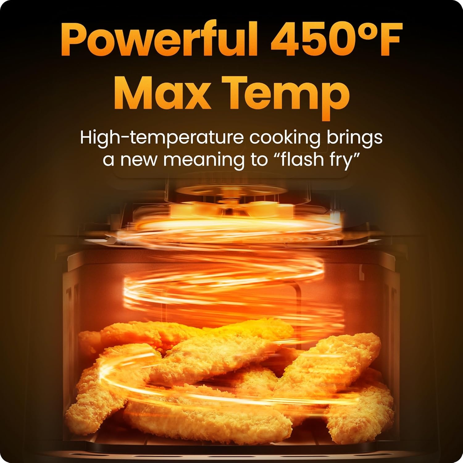 image:imageChefman Air Fryer 4in1 Slim 35 QT Airfryer Air Fry Bake Dehydrate Frozen 450F Max Temp for Extra Crispy Results in Minutes Nonstick Ceramic Coating DishwasherSafe Accessories BlackGreen