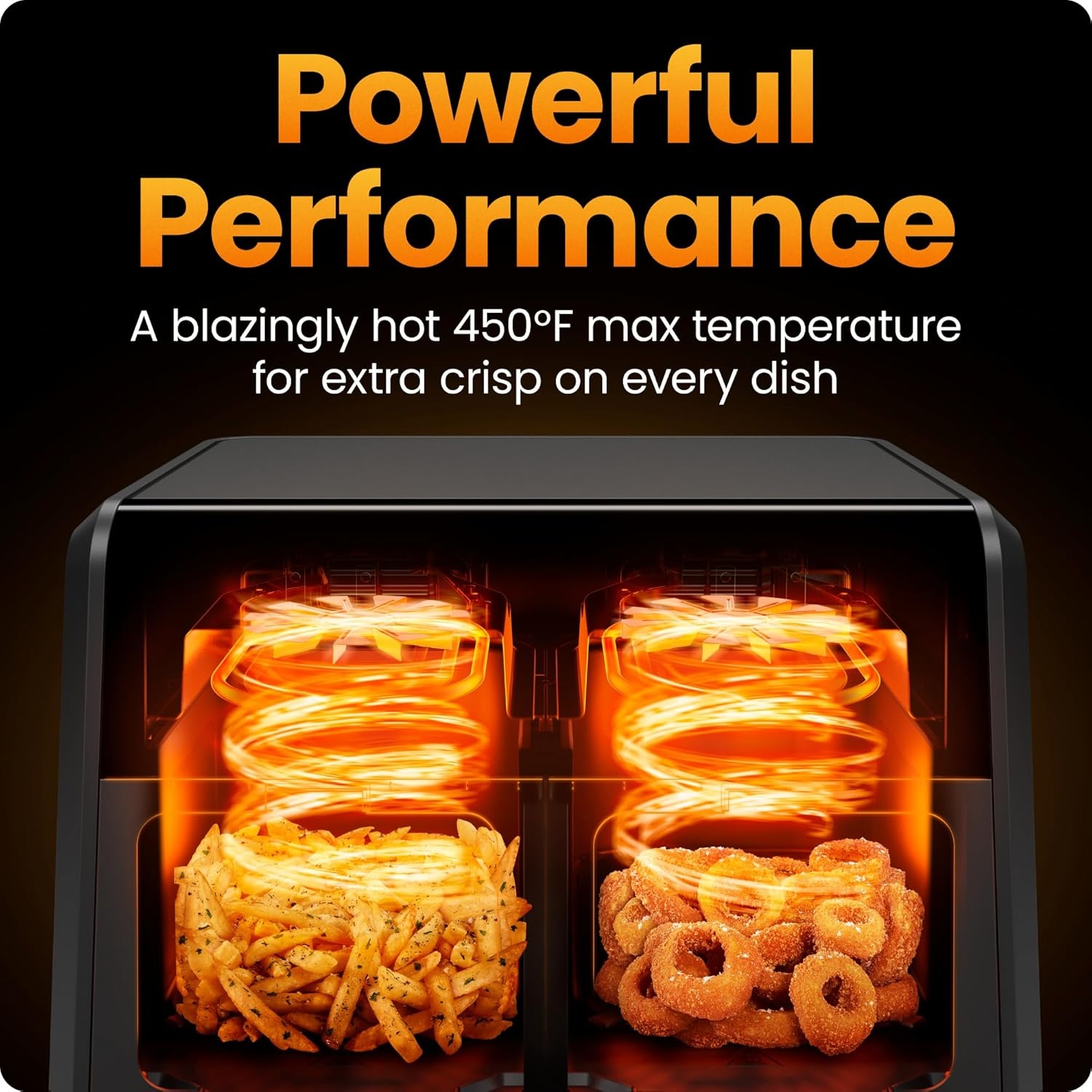 image:imageChefman Air Fryer 6in1 XL 14Quart Multifunctional Airfryer with Touchscreen Controls Rotisserie Food Dehydrator Convection Oven Bake Broil and Reheat Functions Windowed Door Black9 Quart