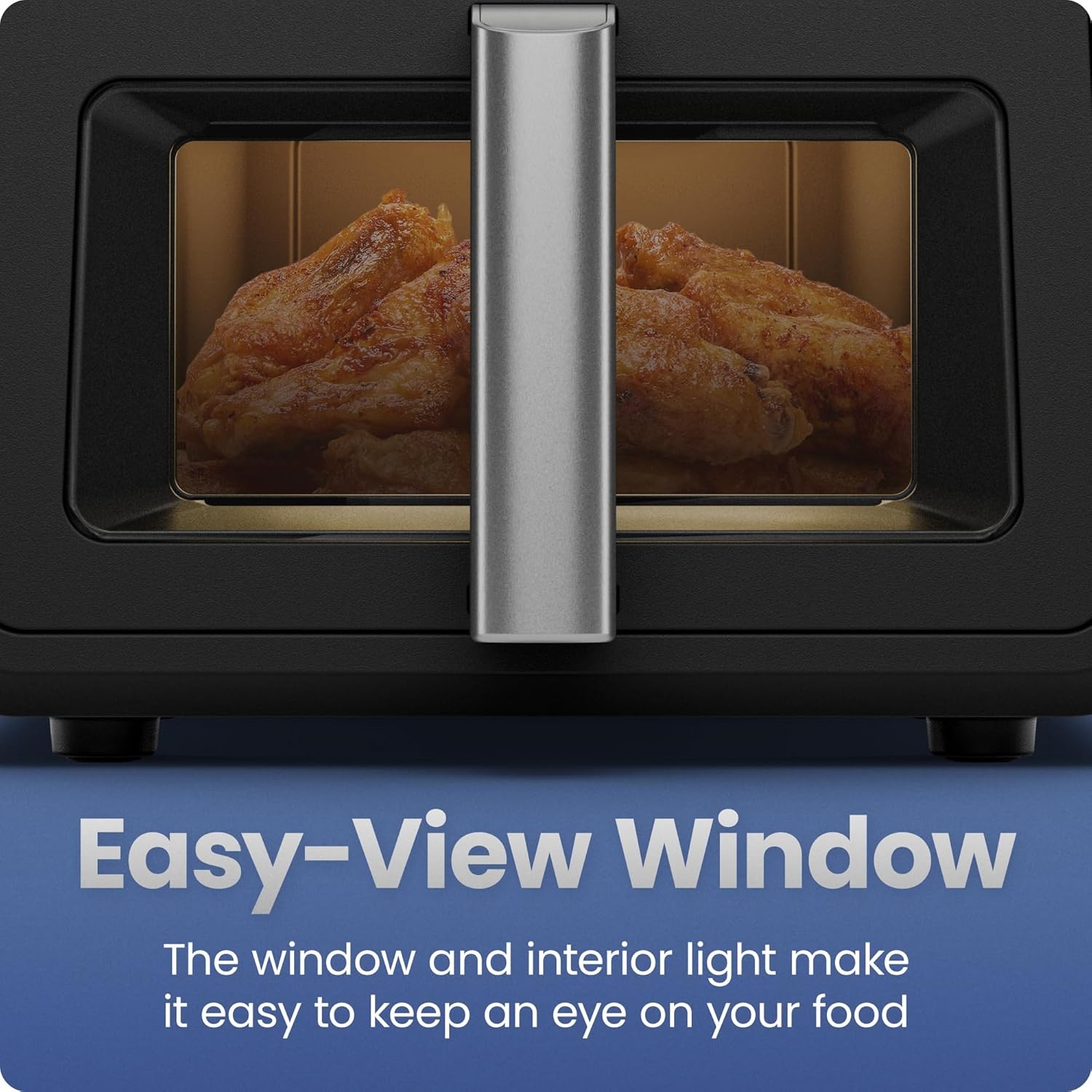 image:imageChefman Air Fryer 8 Qt TurboFry 4in1 with 450F HiFry Option for Crispier Results Bake Dehydrate Frozen XL Nonstick DishwasherSafe Basket Stainless SteelBlack