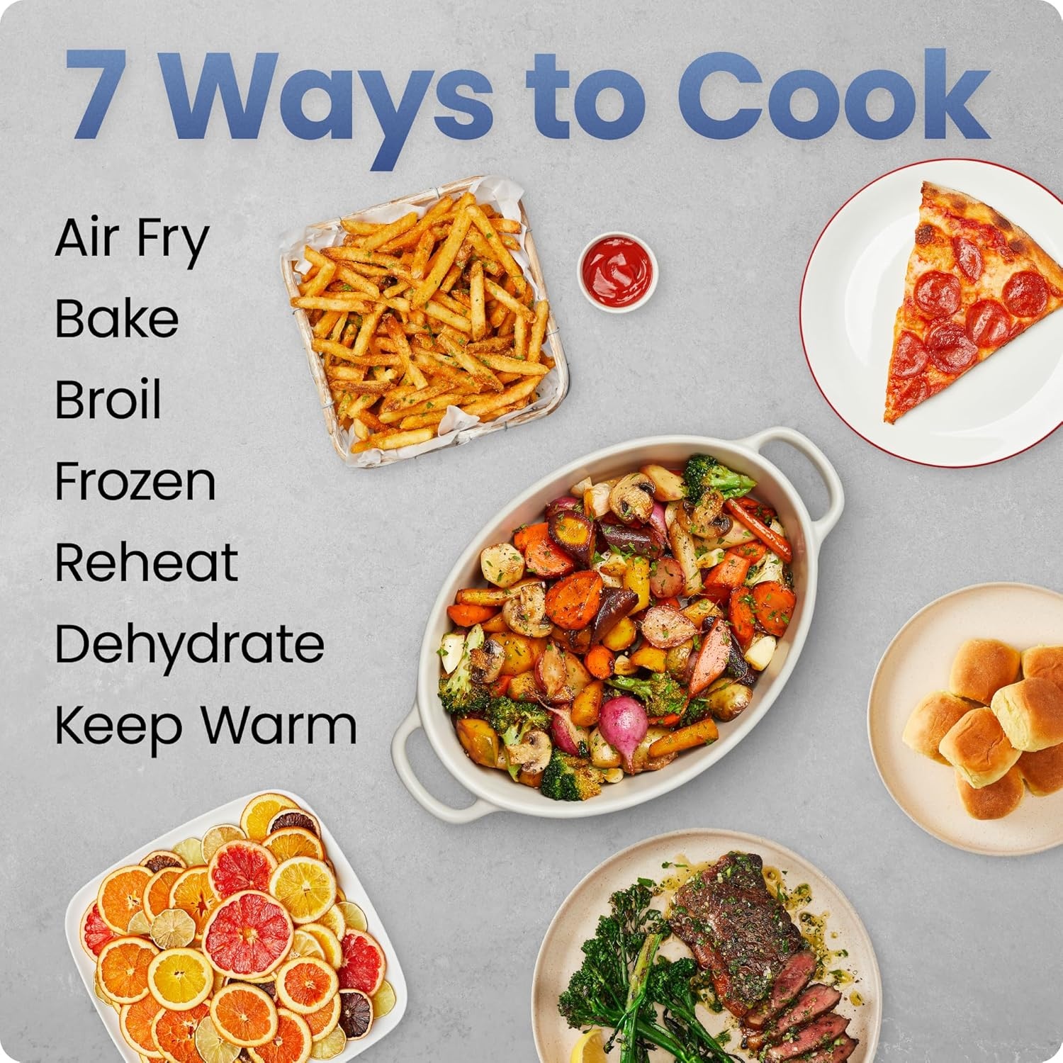 image:imageChefman Air Fryer 8 Qt TurboFry 4in1 with 450F HiFry Option for Crispier Results Bake Dehydrate Frozen XL Nonstick DishwasherSafe Basket Stainless SteelBlack
