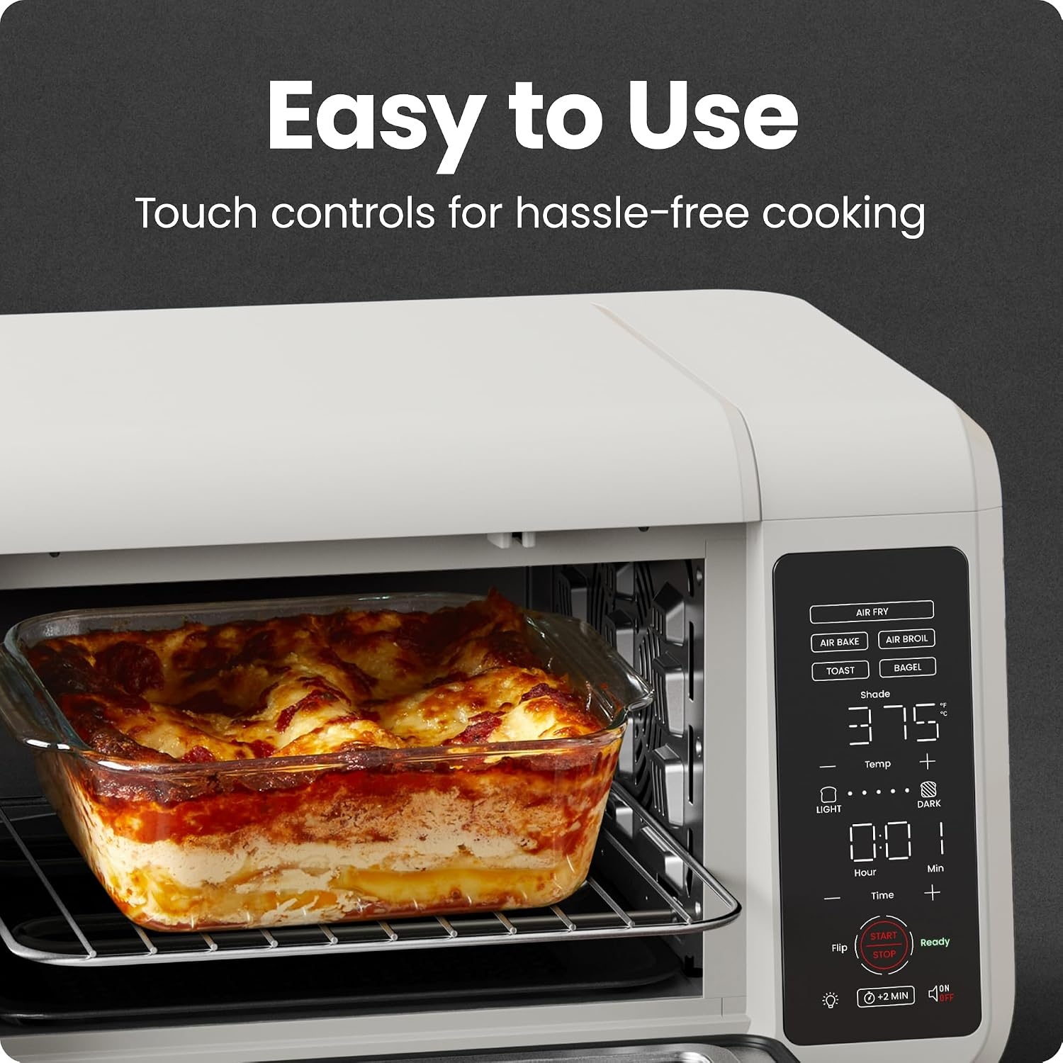 image:imageChefman Air Fryer Toaster Oven Combo Countertop Oven for Quick amp Healthy Meals Bake Broil Air Fry Toast and Bagel Functions 450F Max Temp 4 Slice Toaster Oven Air Fryer Combo IvoryIvory