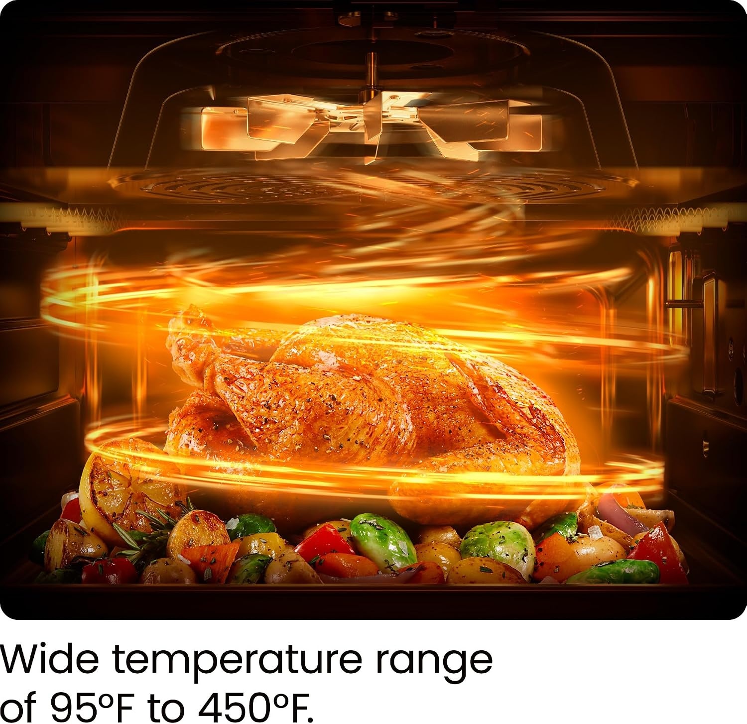 image:imageChefman Air Fryer Toaster Oven Combo Countertop Oven for Quick amp Healthy Meals Bake Broil Air Fry Toast and Bagel Functions 450F Max Temp 4 Slice Toaster Oven Air Fryer Combo IvoryStainless