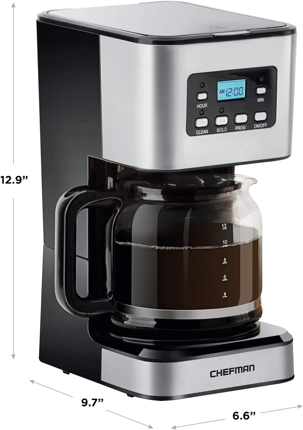 image:imageChefman Caffeinator Single Serve Coffee Maker Brew Kcups amp Grounds Drip Coffee Machine with Brew Strength Settings Iced Coffee Function 45 oz Removable Water ReservoirStainless Steel