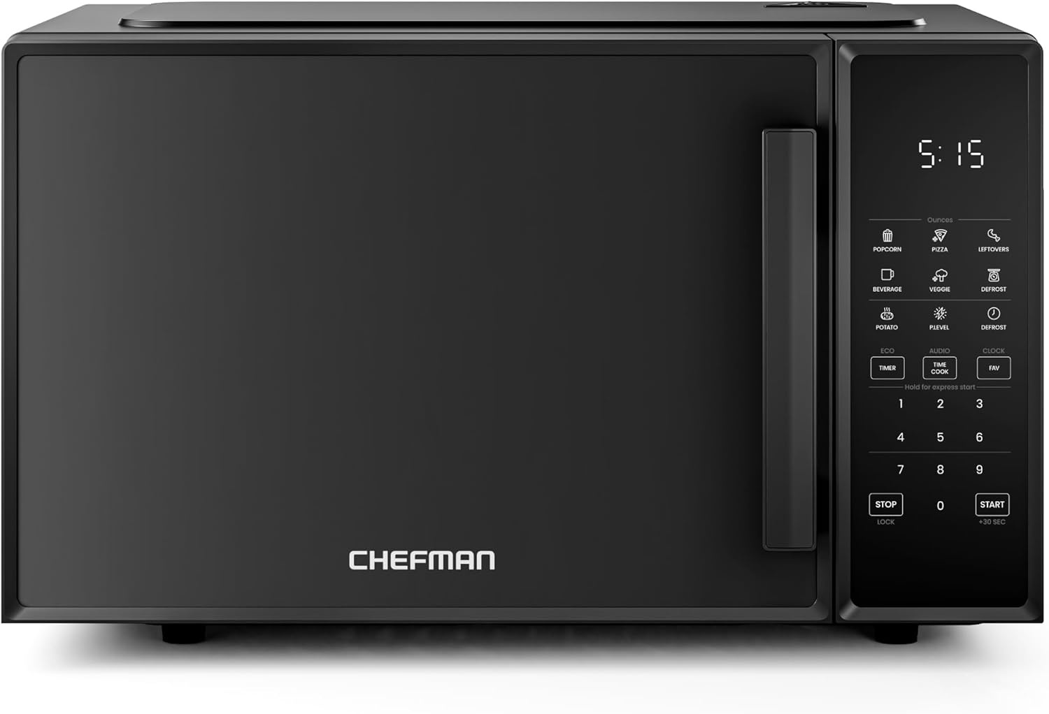 image:imageChefman Countertop Microwave Oven 07 Cu Ft 700 Watts with 10 Power Levels 6 Cooking Presets with OneTouch Express Cook Eco Mode Child Safety Lock amp Mute Button BlackBlack