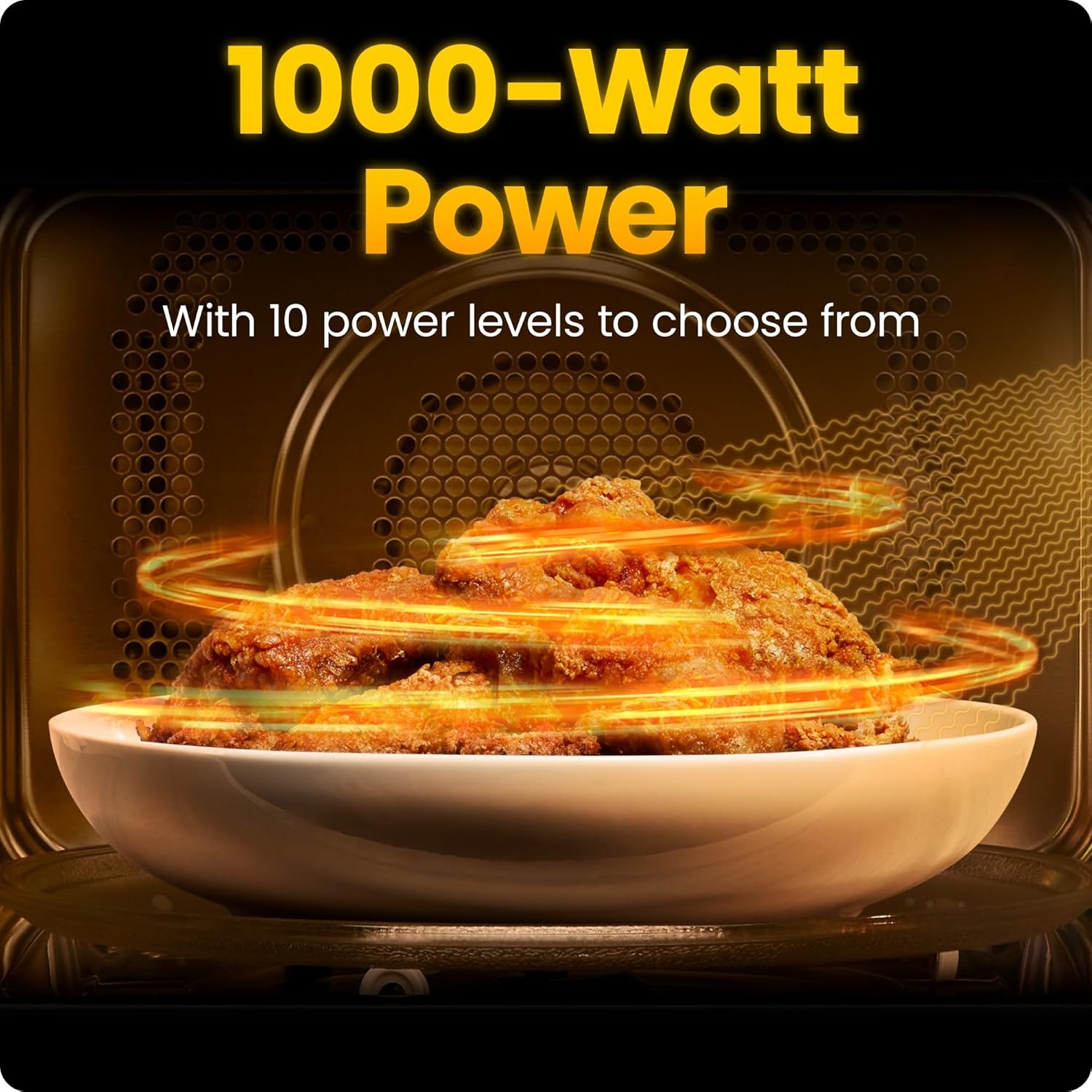 image:imageChefman Countertop Microwave Oven 07 Cu Ft 700 Watts with 10 Power Levels 6 Cooking Presets with OneTouch Express Cook Eco Mode Child Safety Lock amp Mute Button BlackBlack