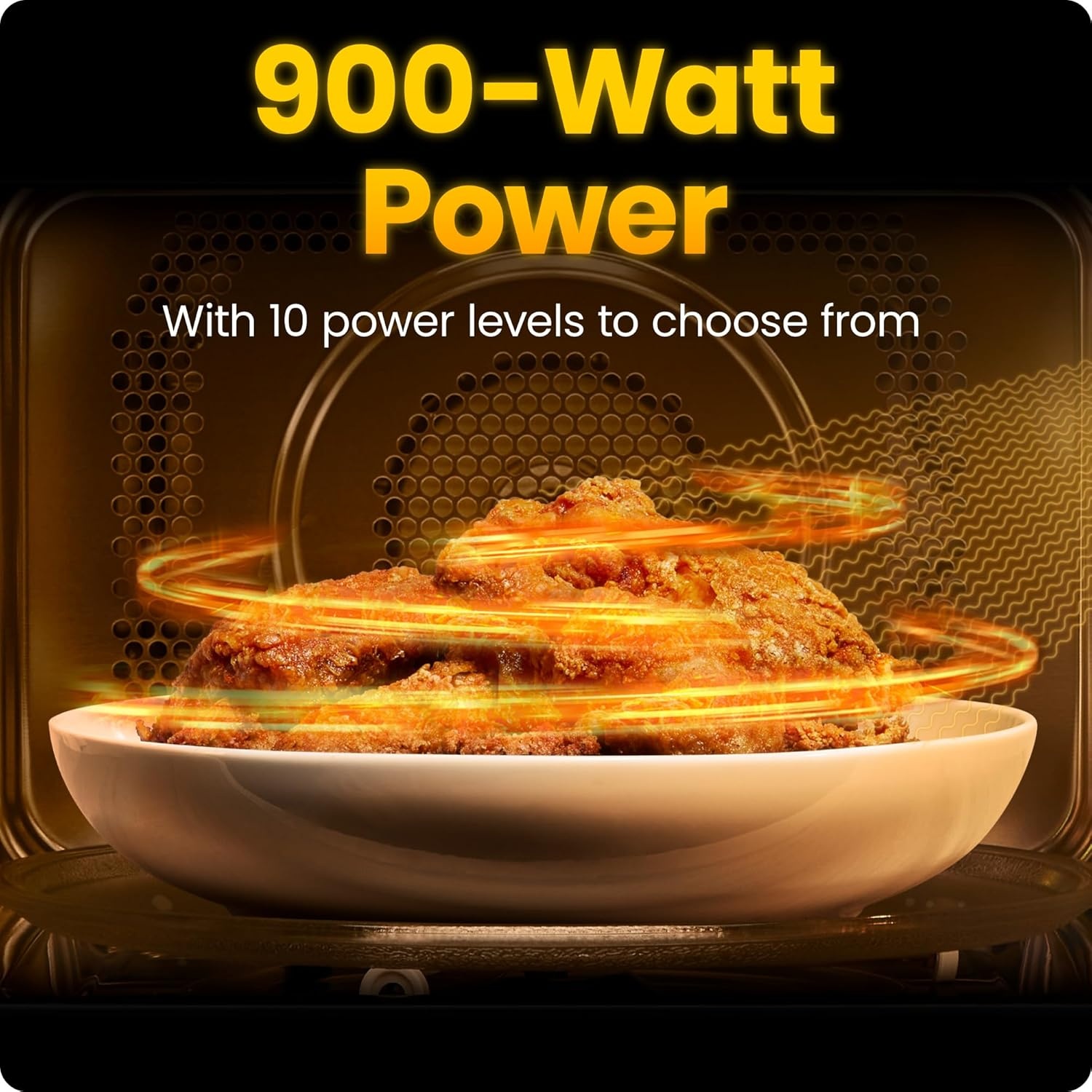 image:imageChefman Countertop Microwave Oven 07 Cu Ft 700 Watts with 10 Power Levels 6 Cooking Presets with OneTouch Express Cook Eco Mode Child Safety Lock amp Mute Button BlackBlack