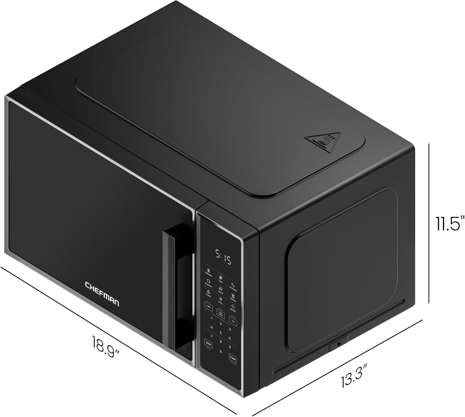 image:imageChefman Countertop Microwave Oven 07 Cu Ft 700 Watts with 10 Power Levels 6 Cooking Presets with OneTouch Express Cook Eco Mode Child Safety Lock amp Mute Button BlackBlack