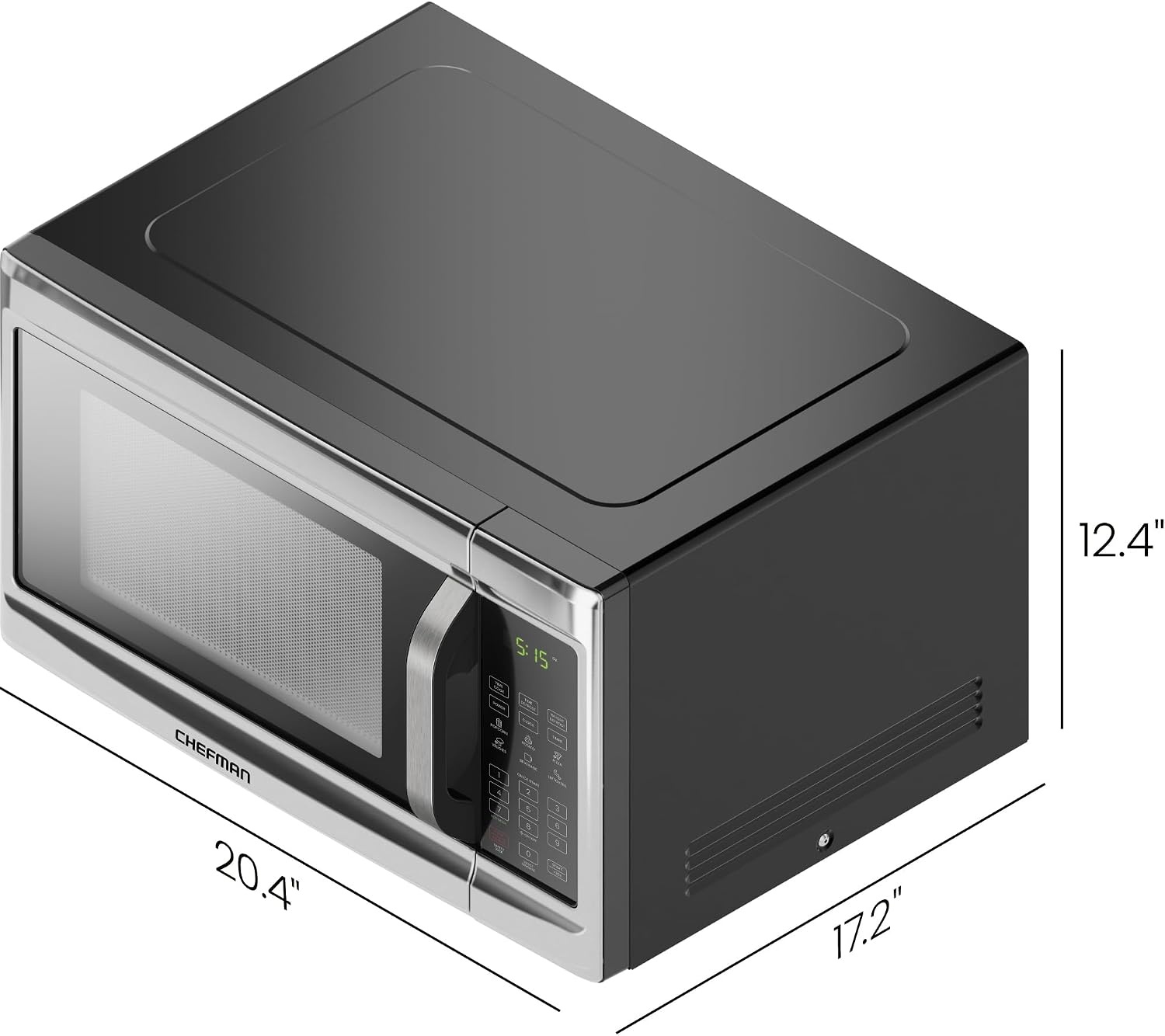 image:imageChefman Countertop Microwave Oven 09 Cu Ft 1000 Watts with 10 Power Levels 3 Cooking Presets with OneTouch Express Cook 2 Defrost Settings Child Safety Lock amp Mute Button Stainless Steel13 Cu Ft