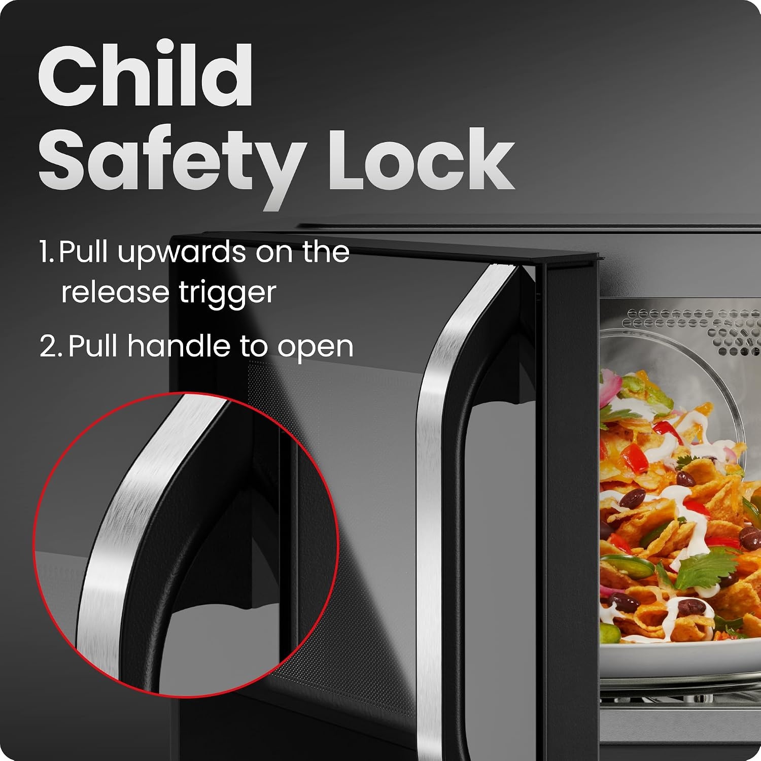 image:imageChefman Countertop Microwave Oven 09 Cu Ft Digital Stainless Steel Microwave 900 Watt with 6 Presets Eco Mode Mute Option Memory Function Child Safety Lock Kitchen Home Dorm Essentials08 Cu Ft MicroCrisp
