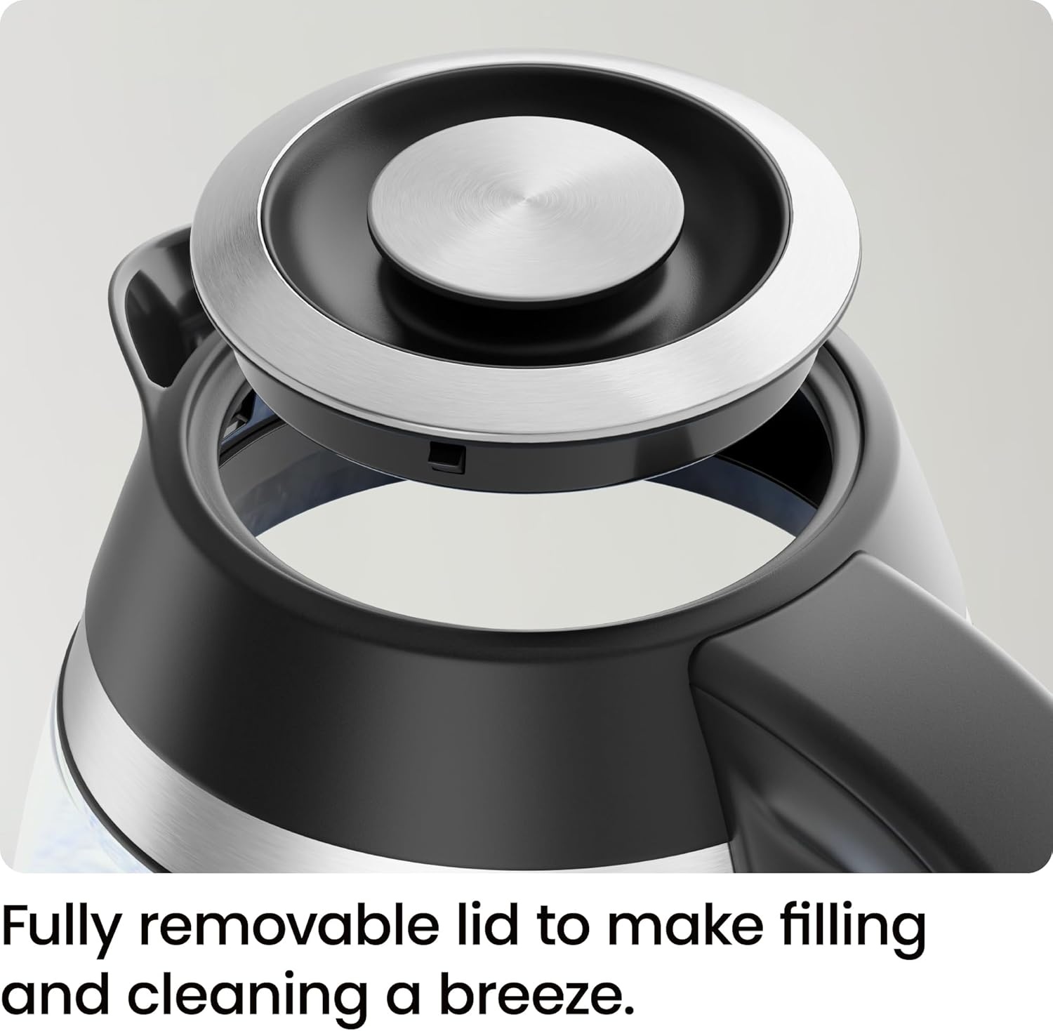 image:imageChefman Electric Kettle 18L 1500W Hot Water Boiler Removable Lid for Easy Cleaning Auto Shut Off BoilDry Protection Stainless Steel Filter BPA Free Borosilicate Glass Electric Tea KettleBlack