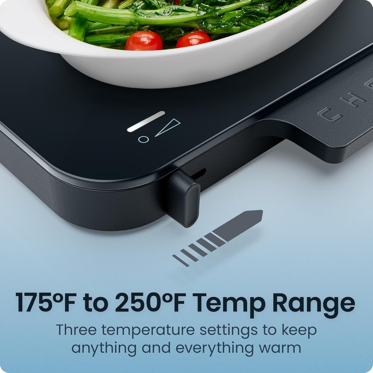 image:imageChefman Everything Warmer Electric Warming Tray 20 x 16 Modular Expanding Design Graphene FullSurface Heating Food Warming Mat for Parties Gatherings amp Daily Use Two Tempered Glass PanelsMidnight