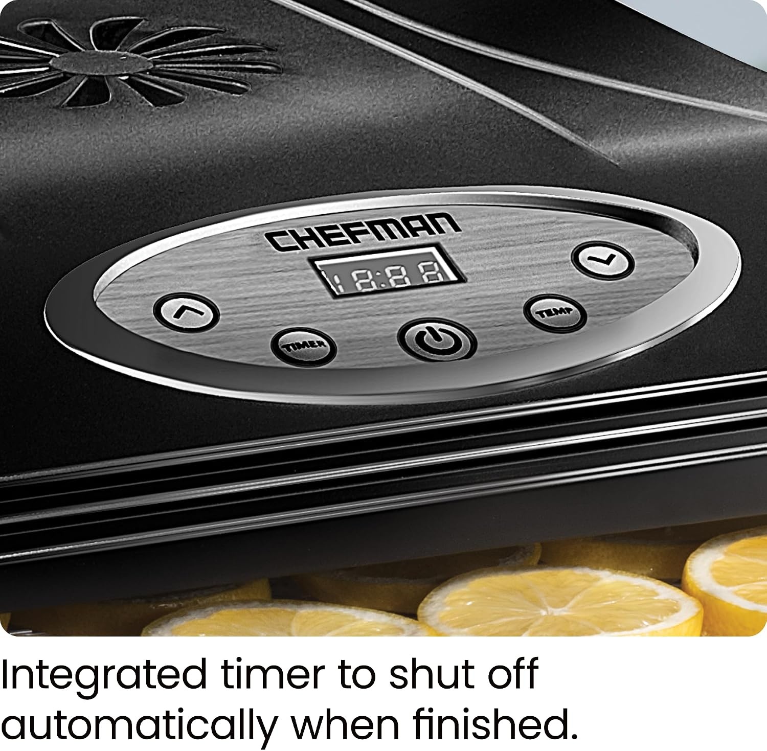 image:imageChefman Food Dehydrator Machine Touch Screen Electric MultiTier Preserver Meat or Beef Jerky Maker Fruit Leather Vegetable Dryer w 6 Slide Out Drying Rack Trays amp Transparent Door Black9 Tray