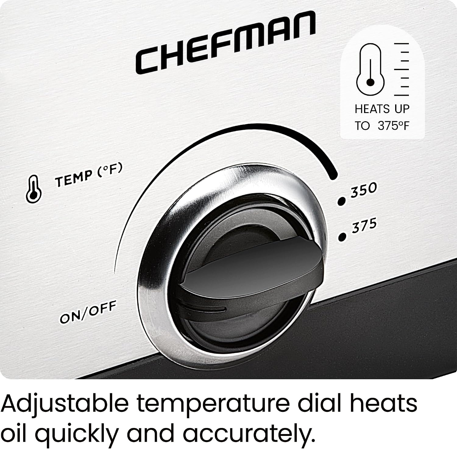 image:imageChefman Fry Guy The Most Compact amp Convenient To Deep Fry Comfort Food RestaurantStyle Basket With A 16Quart Capacity EasyView Window amp Adjustable Temp Control Stainless 15 Liter