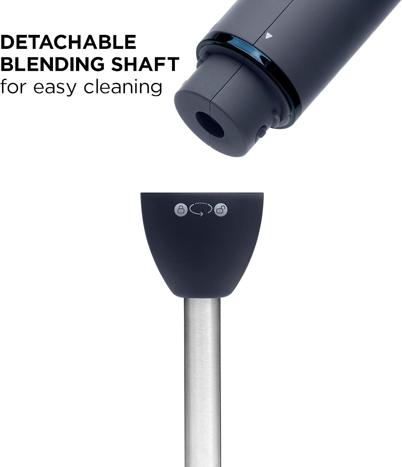 image:imageChefman Immersion Stick Hand Blender with Stainless Steel Blades Powerful Electric Ice Crushing 2Speed Control Handheld Food Mixer Purees Smoothies Shakes Sauces amp Soups TurquoiseMidnight Blue