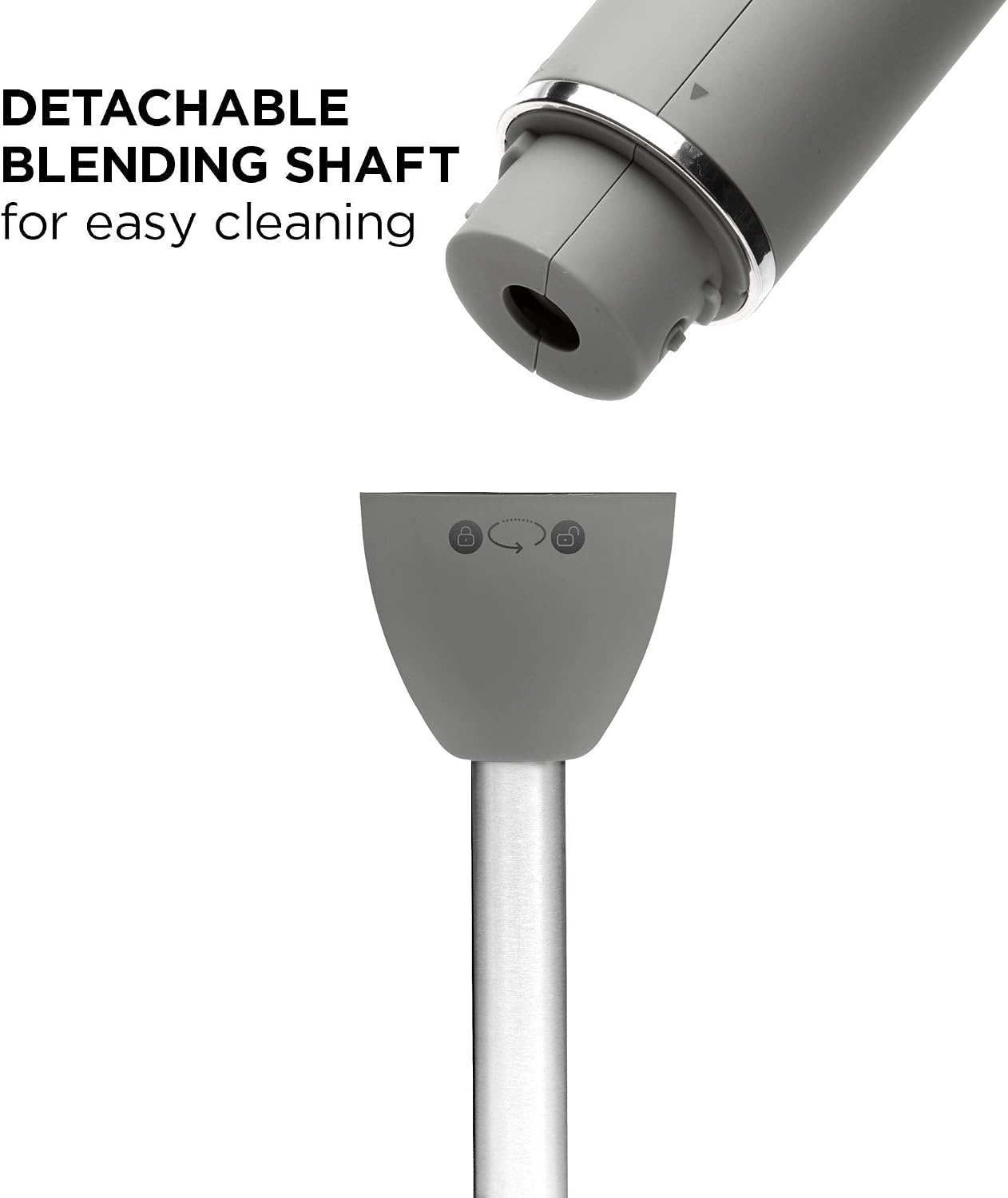 image:imageChefman Immersion Stick Hand Blender with Stainless Steel Blades Powerful Electric Ice Crushing 2Speed Control Handheld Food Mixer Purees Smoothies Shakes Sauces amp Soups TurquoiseGrey
