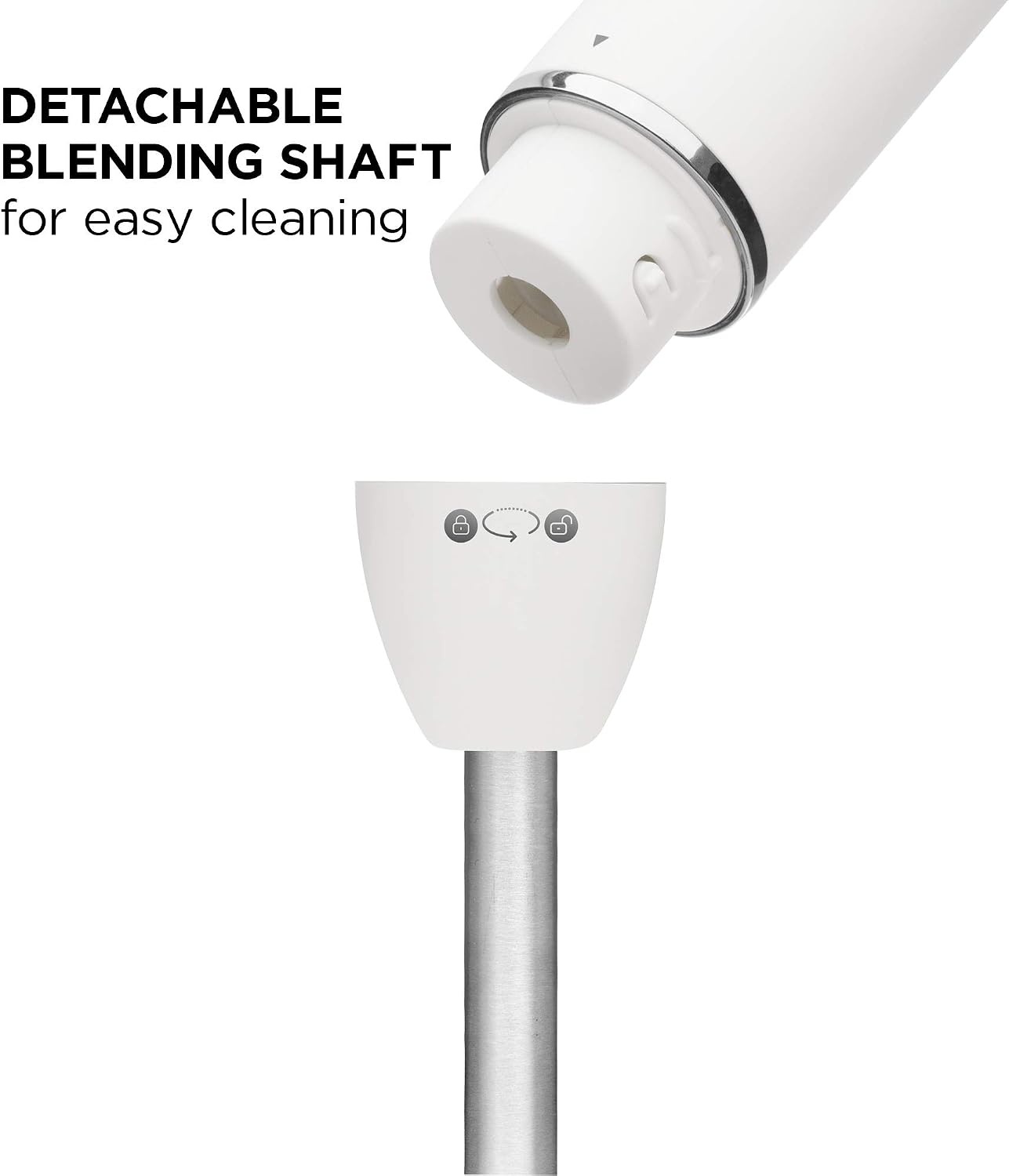 image:imageChefman Immersion Stick Hand Blender with Stainless Steel Blades Powerful Electric Ice Crushing 2Speed Control Handheld Food Mixer Purees Smoothies Shakes Sauces amp Soups TurquoiseIvory