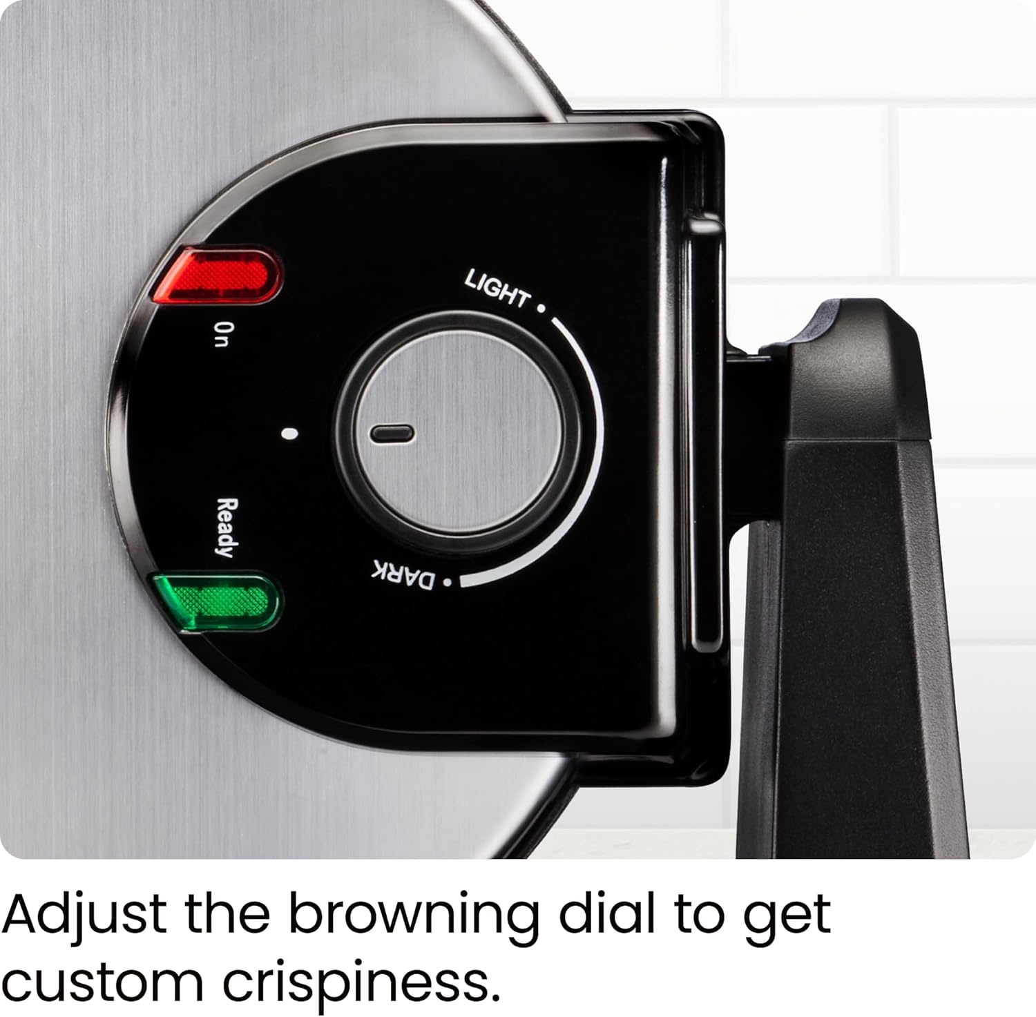 image:imageChefman Rotating Belgian Waffle Maker 180 Flip Iron w NonStick Plates Adjustable Timer Locking Lid amp Drip Plate Space Saving Storage MessFree Breakfast Stainless SteelBlack