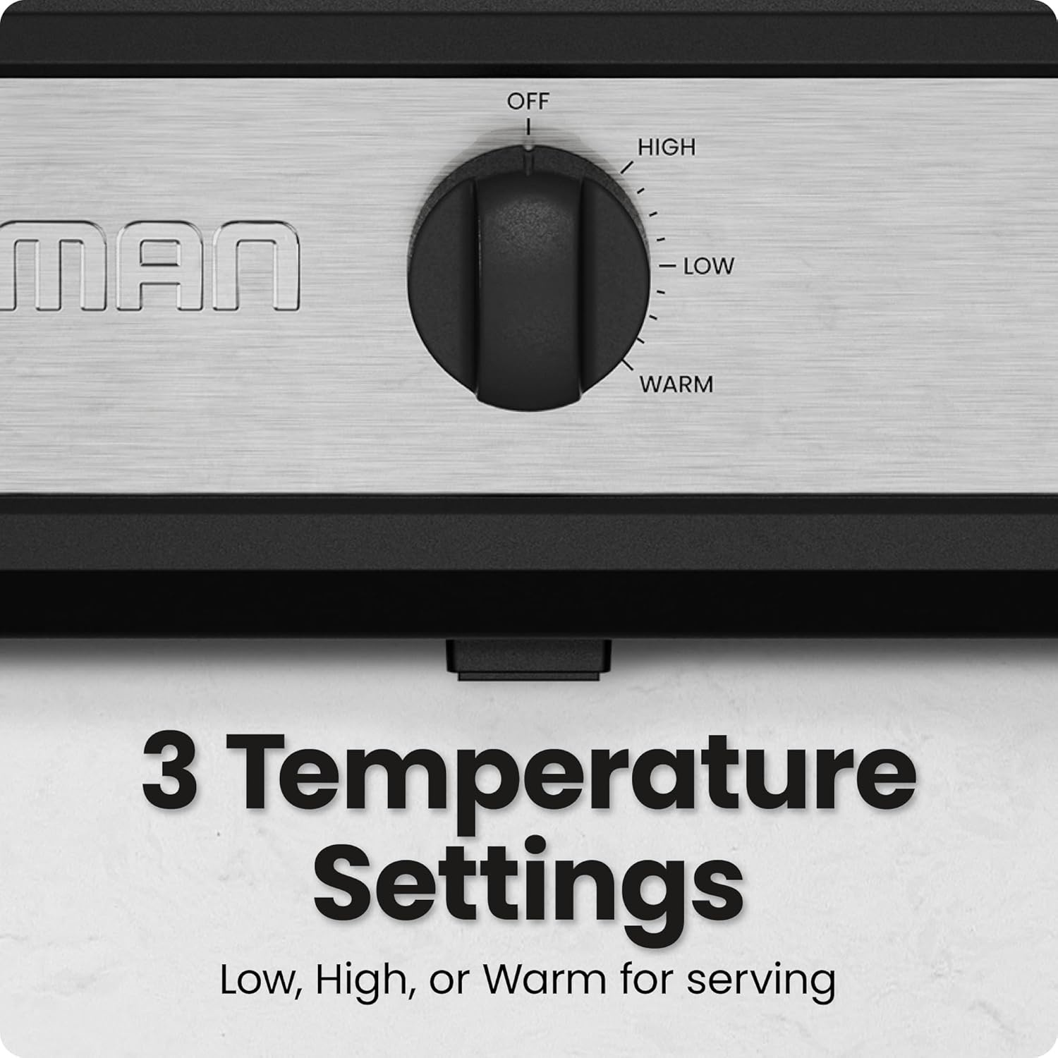 image:imageChefman Triple Slow Cooker amp Food Warmer Three Crock Slowcooker with 25 Qt Ceramic Crocks 75Quart Total Capacity PFASFree Three Temperature Settings DishwasherSafe Parts Stainless Steel75 Quarts
