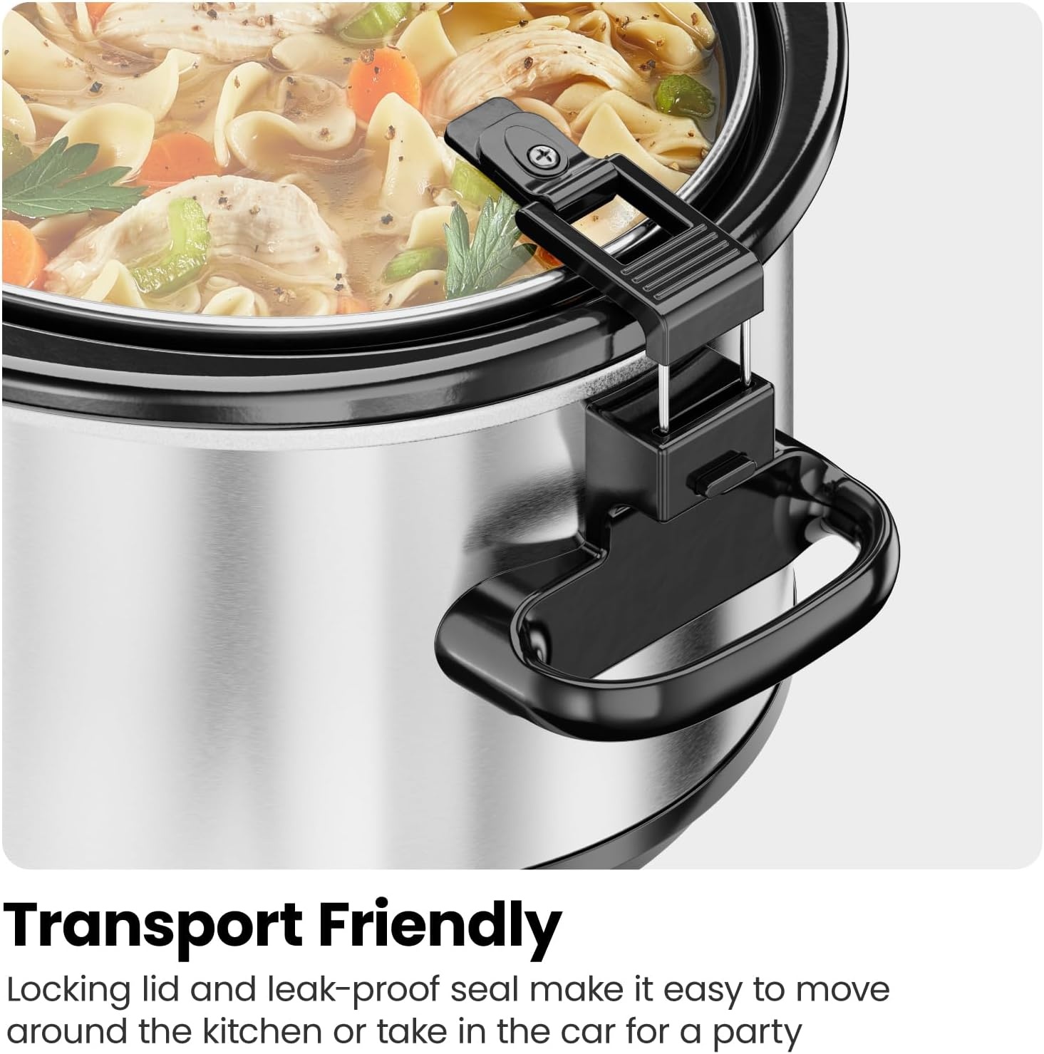 image:imageChefman Triple Slow Cooker amp Food Warmer Three Crock Slowcooker with 25 Qt Ceramic Crocks 75Quart Total Capacity PFASFree Three Temperature Settings DishwasherSafe Parts Stainless Steel6 Quarts