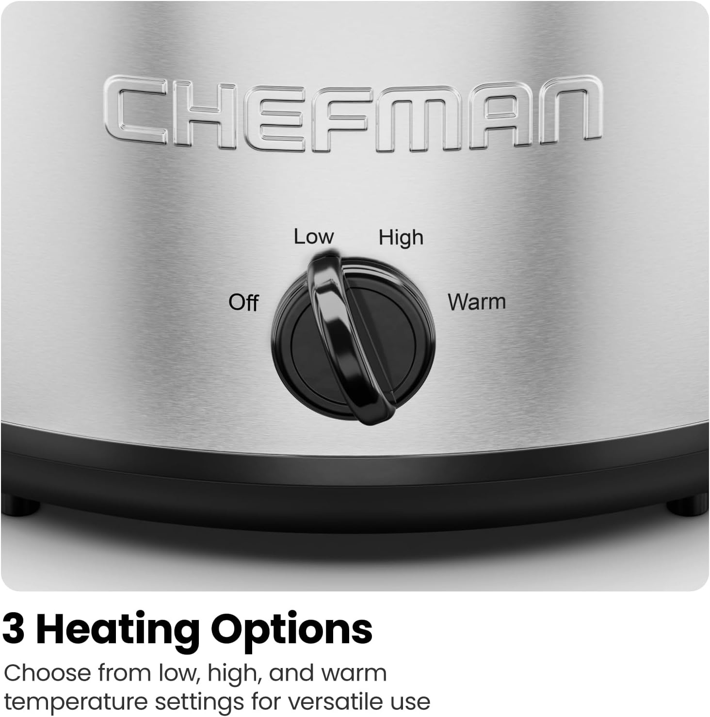 image:imageChefman Triple Slow Cooker amp Food Warmer Three Crock Slowcooker with 25 Qt Ceramic Crocks 75Quart Total Capacity PFASFree Three Temperature Settings DishwasherSafe Parts Stainless Steel6 Quarts