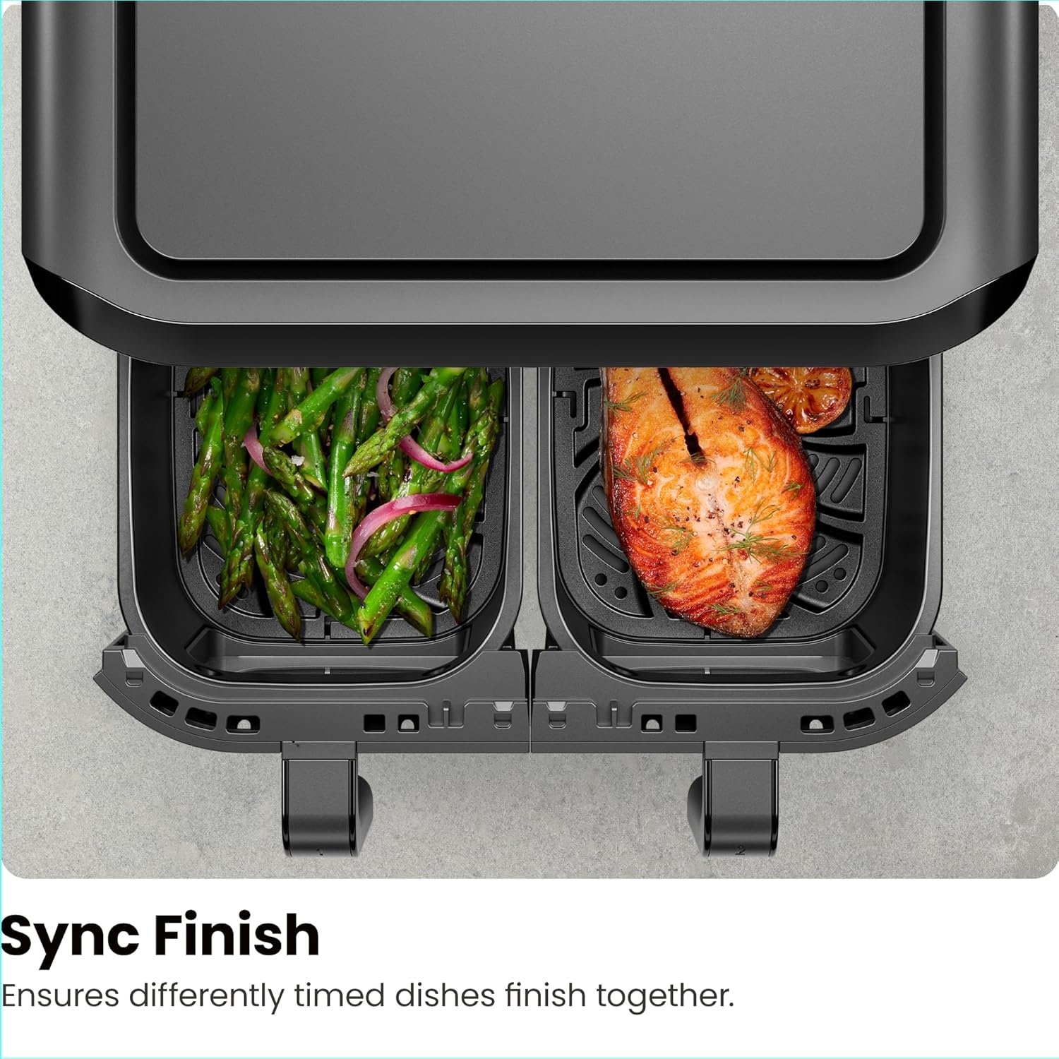image:imageChefman TurboFry Touch Dual Air Fryer Maximize The Healthiest Meals With Double Basket Capacity OneTouch Digital Controls And Shake Reminder For The Perfect Crispy And LowCalorie Finish9 Quart No Window