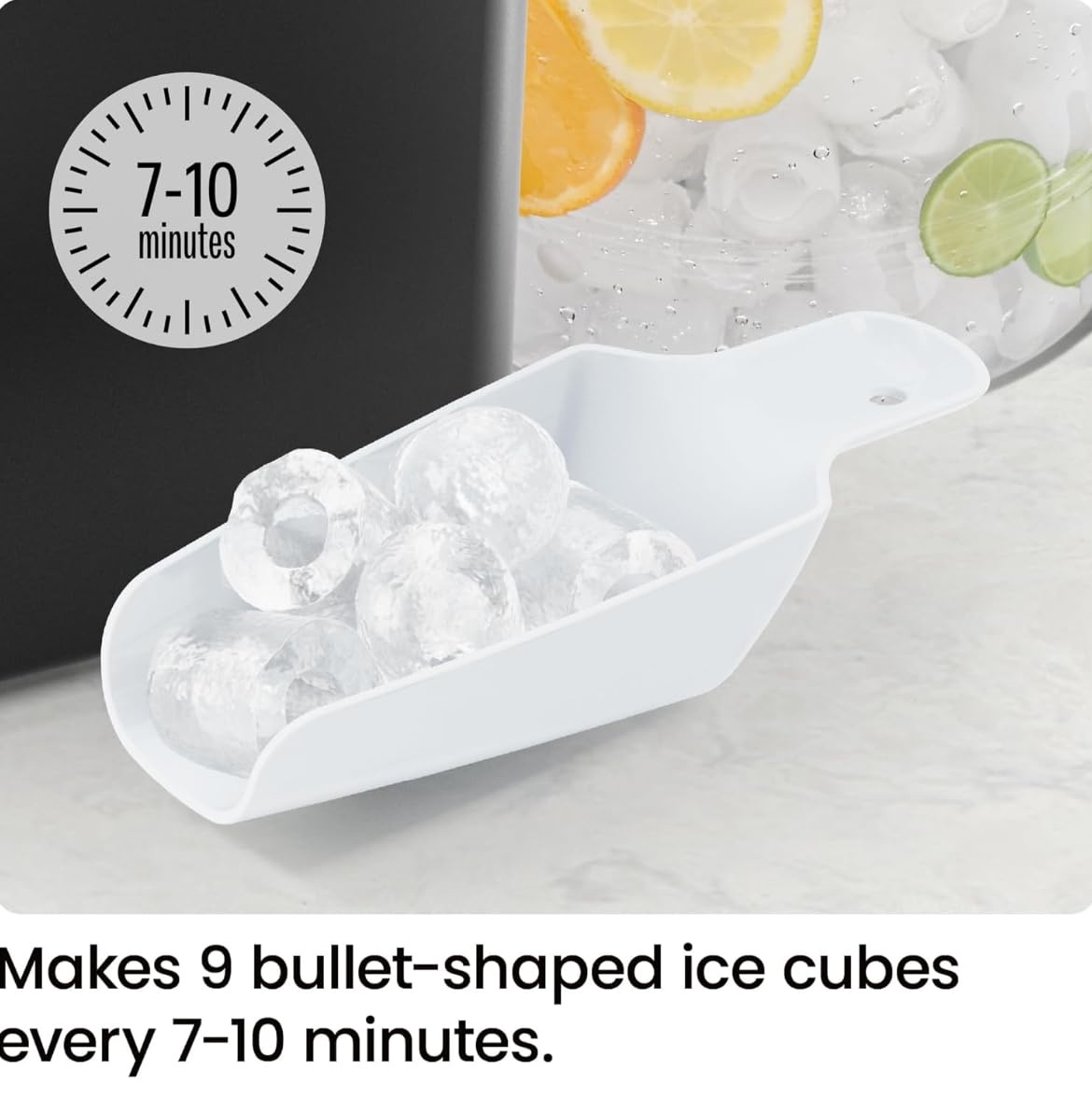 image:imageICEMAN DualSize Ice Maker Countertop Portable Ice Machine Large and Small Ice Machine Maker with Self Cleaning 9 Cubes in 7 Mins 22lbs24hrs for Home Kitchen Office Party Ice Scoop IncludedBlack