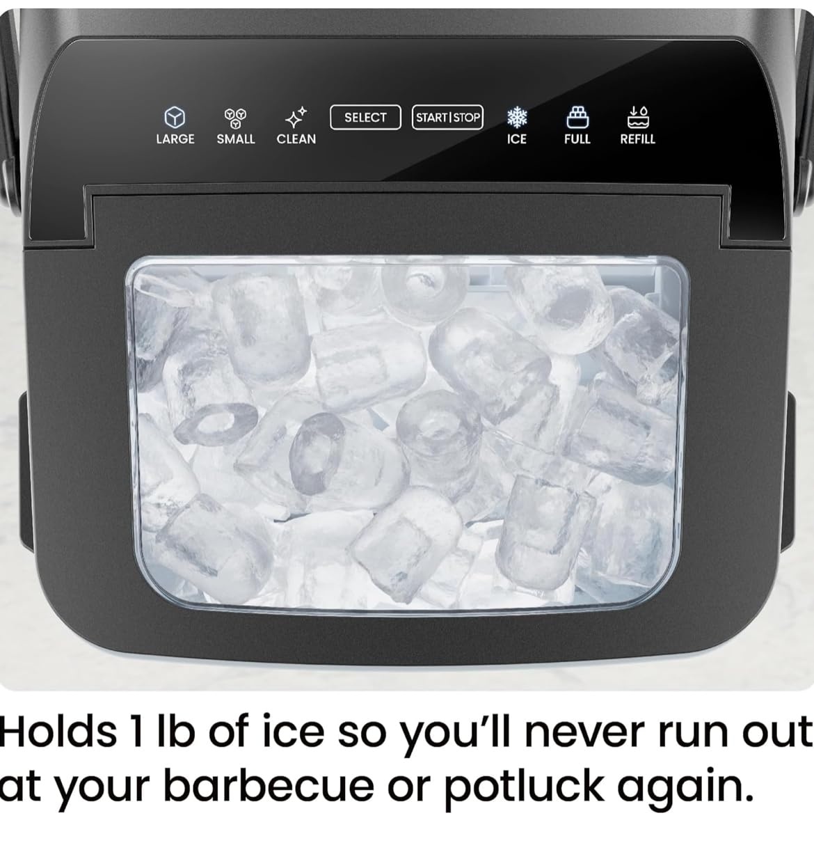 image:imageICEMAN DualSize Ice Maker Countertop Portable Ice Machine Large and Small Ice Machine Maker with Self Cleaning 9 Cubes in 7 Mins 22lbs24hrs for Home Kitchen Office Party Ice Scoop IncludedBlack
