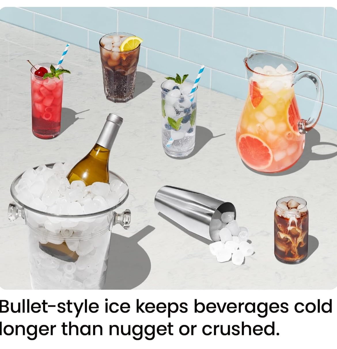 image:imageICEMAN DualSize Ice Maker Countertop Portable Ice Machine Large and Small Ice Machine Maker with Self Cleaning 9 Cubes in 7 Mins 22lbs24hrs for Home Kitchen Office Party Ice Scoop IncludedBlack