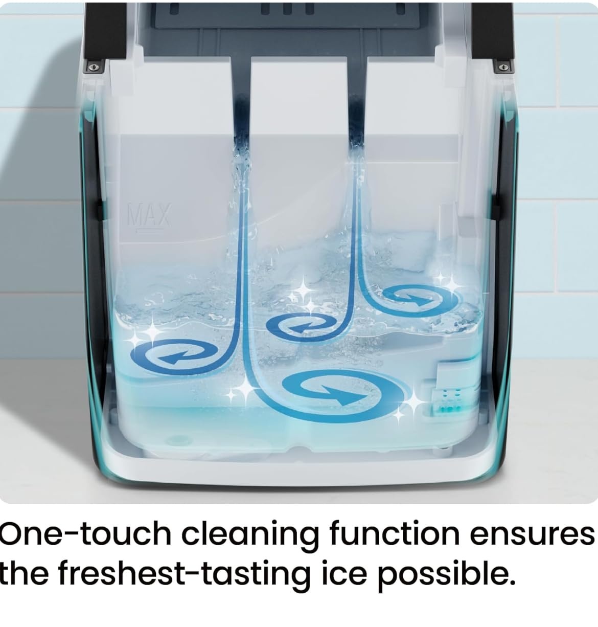 image:imageICEMAN DualSize Ice Maker Countertop Portable Ice Machine Large and Small Ice Machine Maker with Self Cleaning 9 Cubes in 7 Mins 22lbs24hrs for Home Kitchen Office Party Ice Scoop IncludedBlack