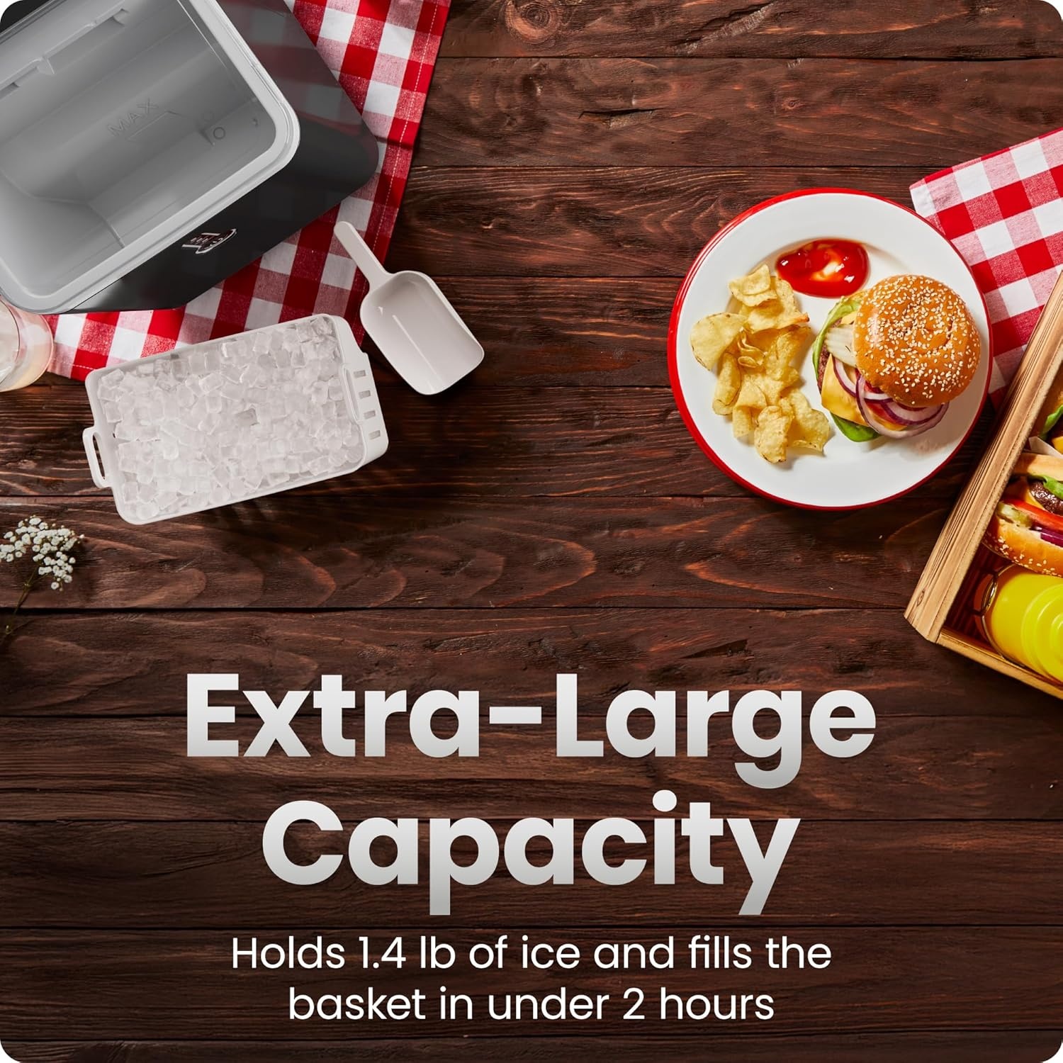 image:imageIceman by Chefman Nugget Ice Maker Countertop Pebble Ice Maker Machine 26 lb in 24 Hours Ready in 6 Minutes Removable Ice Basket Fun and Chewable Cubes 15L Water Tank SelfCleaning Function