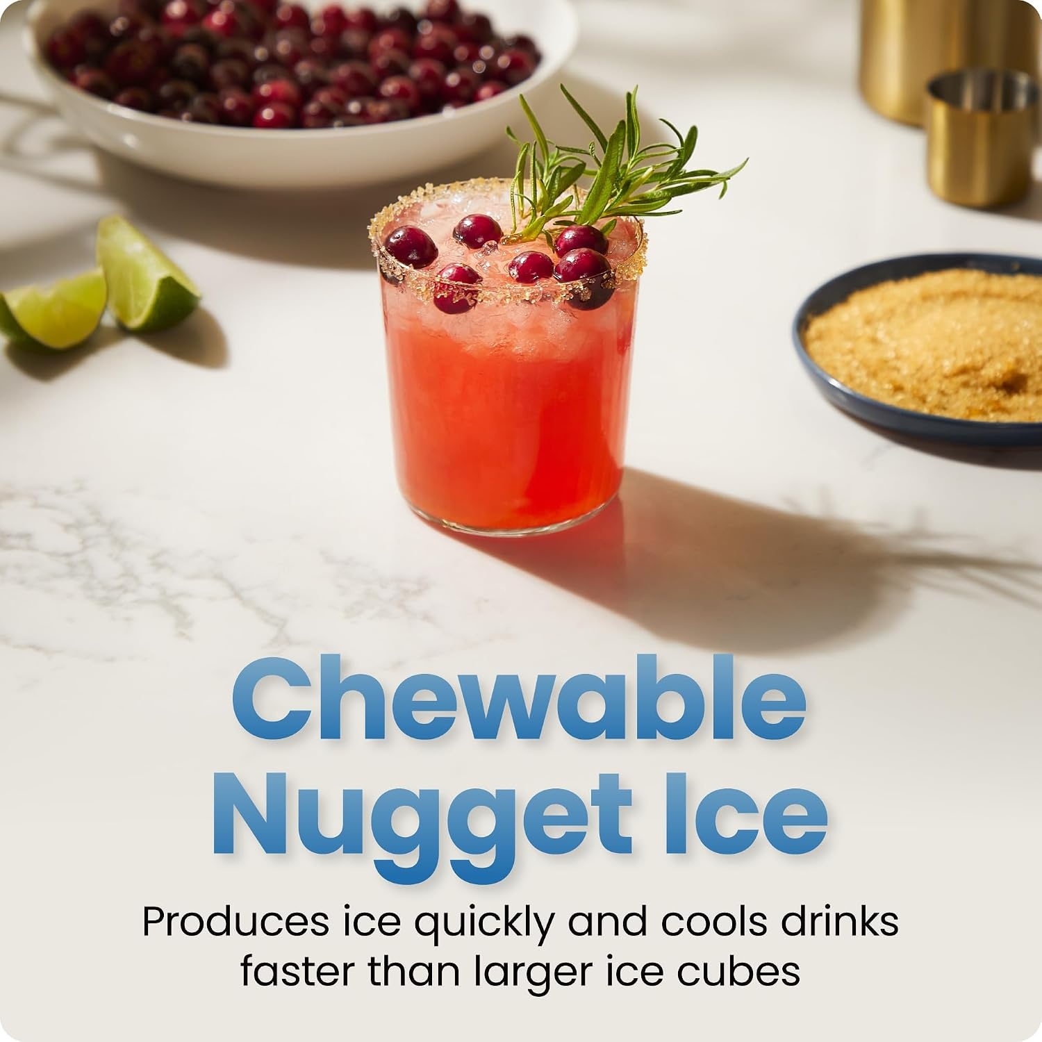 image:imageIceman by Chefman Nugget Ice Maker Countertop Pebble Ice Maker Machine 26 lb in 24 Hours Ready in 6 Minutes Removable Ice Basket Fun and Chewable Cubes 15L Water Tank SelfCleaning Function