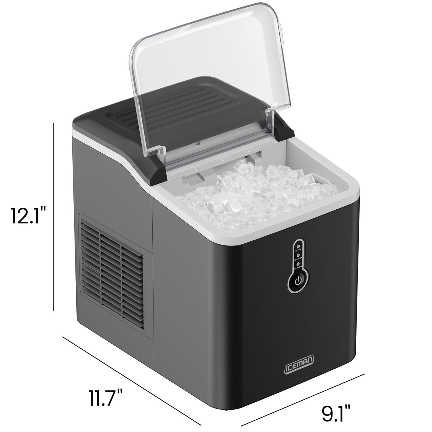 image:imageIceman by Chefman Nugget Ice Maker Countertop Pebble Ice Maker Machine 26 lb in 24 Hours Ready in 6 Minutes Removable Ice Basket Fun and Chewable Cubes 15L Water Tank SelfCleaning Function