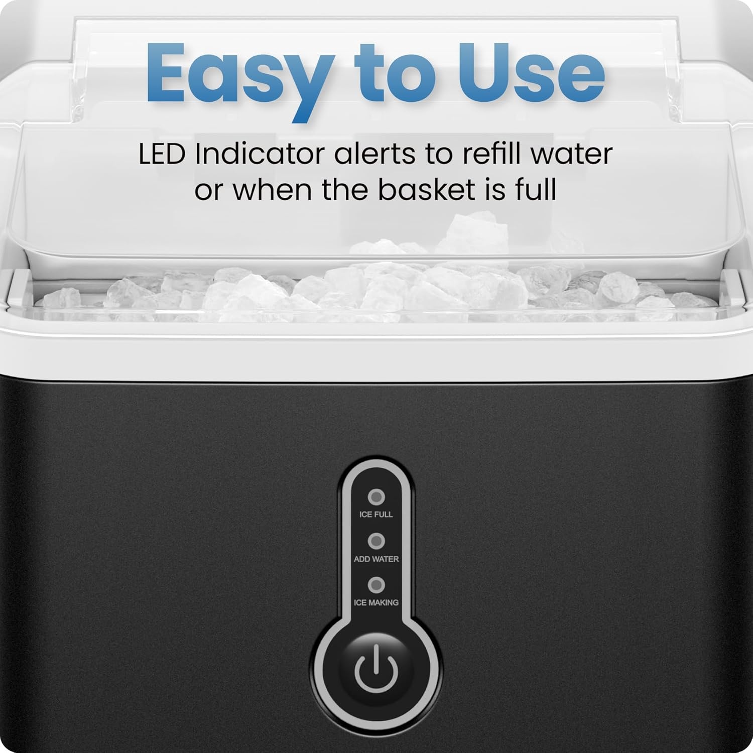 image:imageIceman by Chefman Nugget Ice Maker Countertop Pebble Ice Maker Machine 26 lb in 24 Hours Ready in 6 Minutes Removable Ice Basket Fun and Chewable Cubes 15L Water Tank SelfCleaning Function